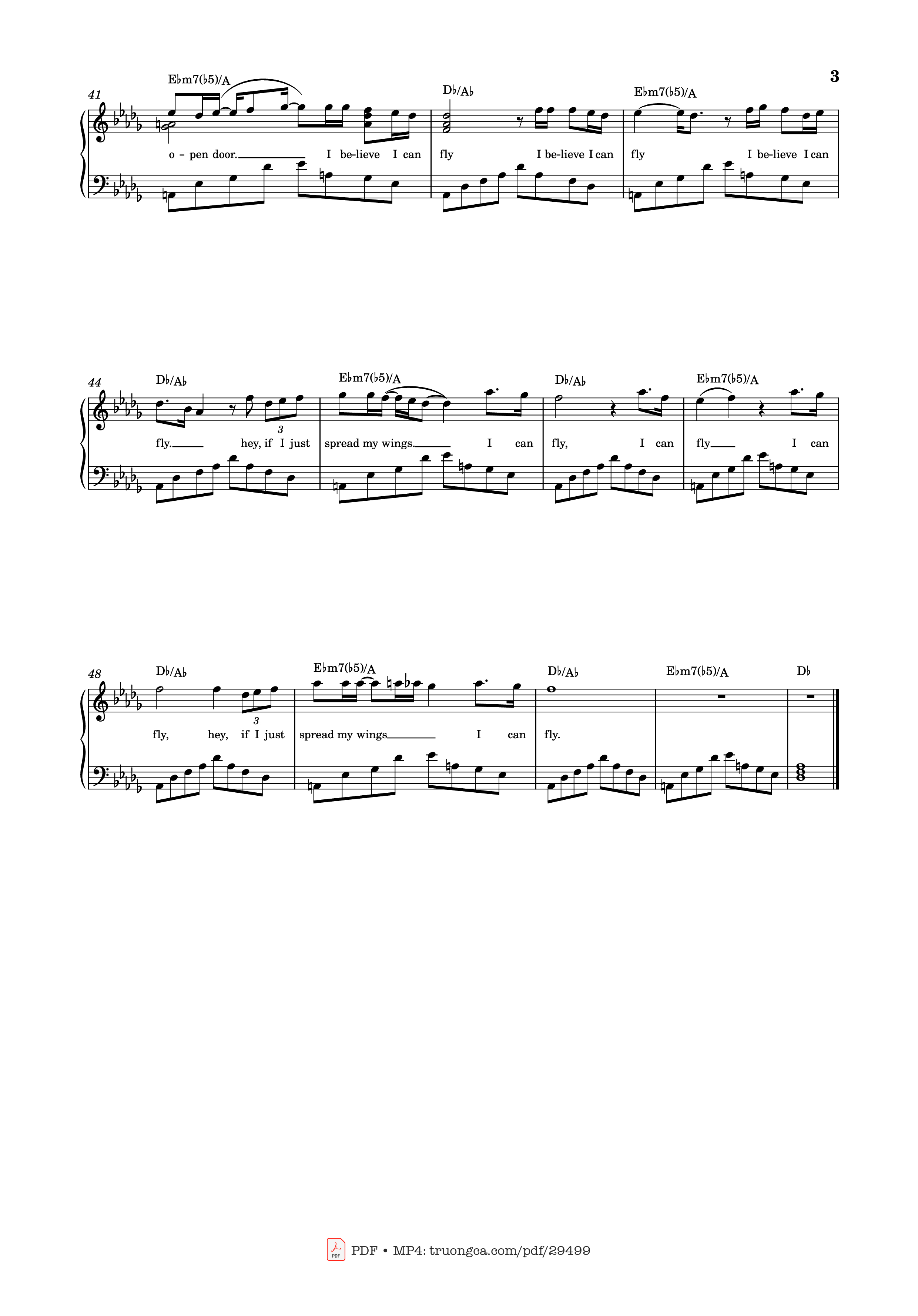 Page 3 of Sheet music PDF I believe I can fly Piano - R. Kelly