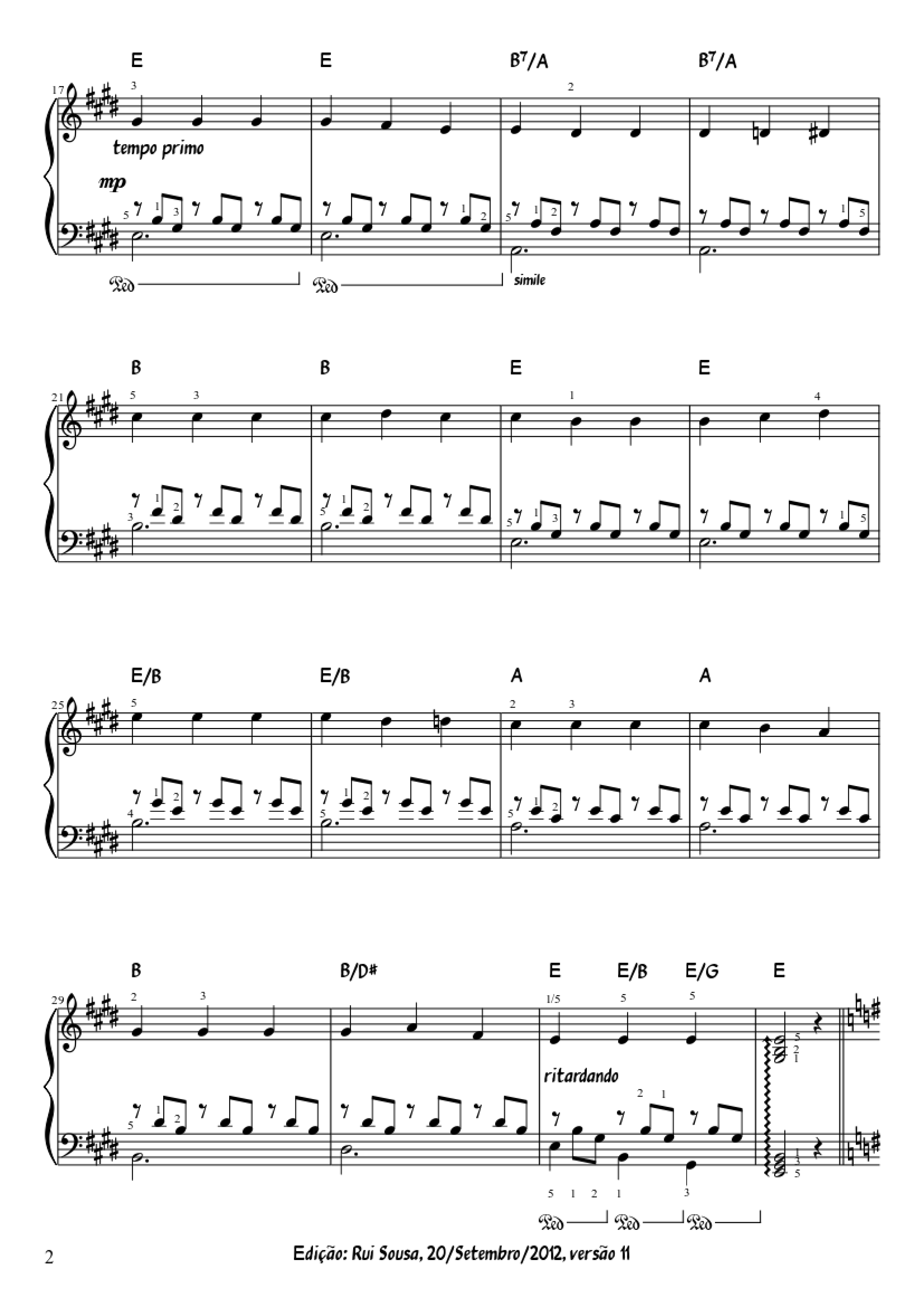 Page 2 of Sheet music PDF Piano Spanish Romance Piano - Spanish Romance