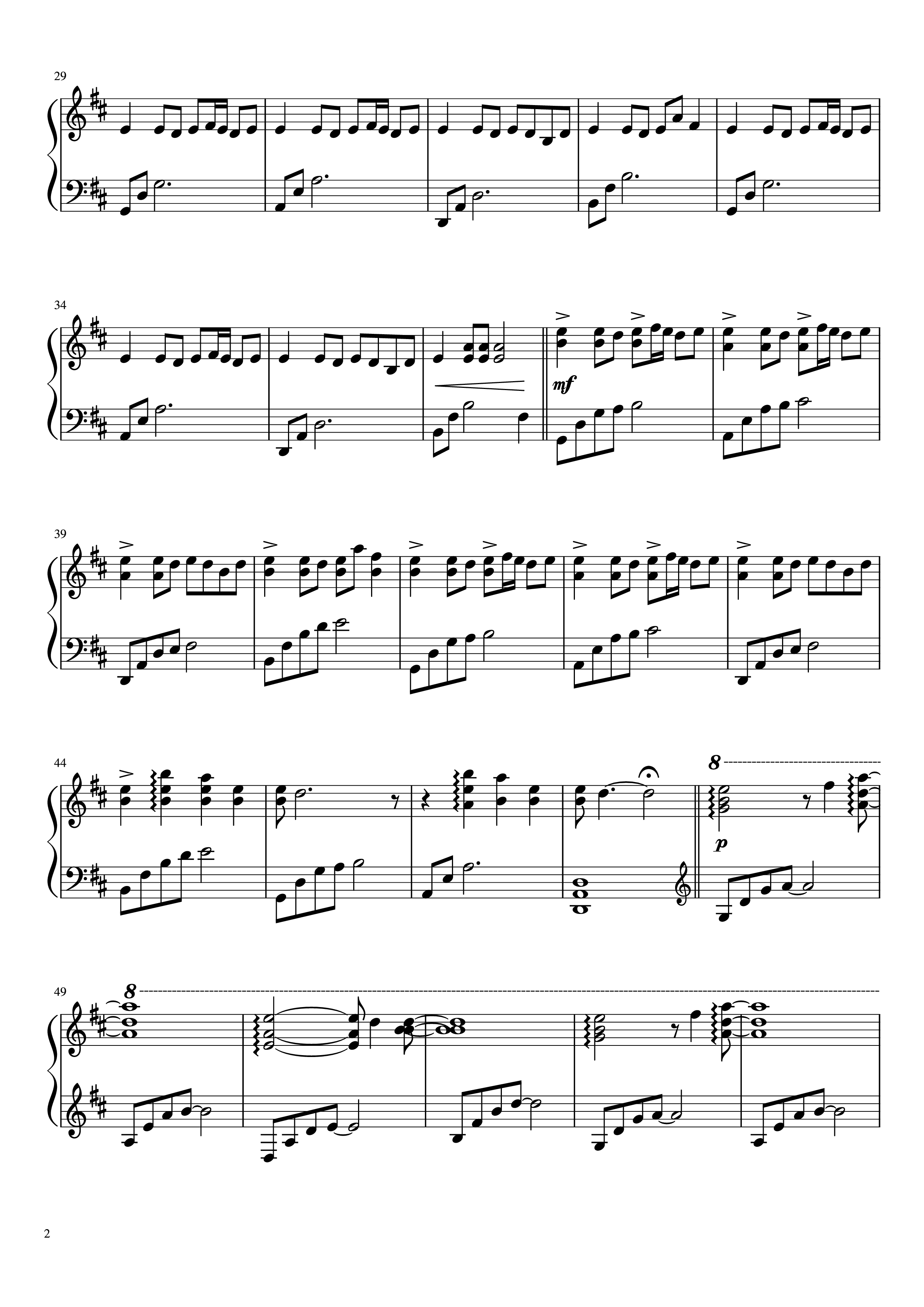 Page 2 of Sheet music PDF Piano Spice Piano - Tokyo Karan Koron