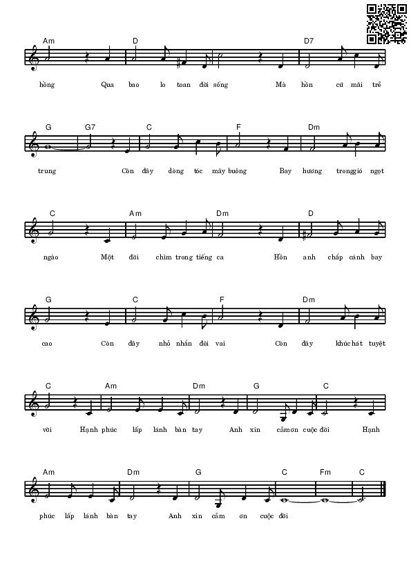 Page 2 of Sheet music PDF Khúc ca mới - Võ Tá Hân