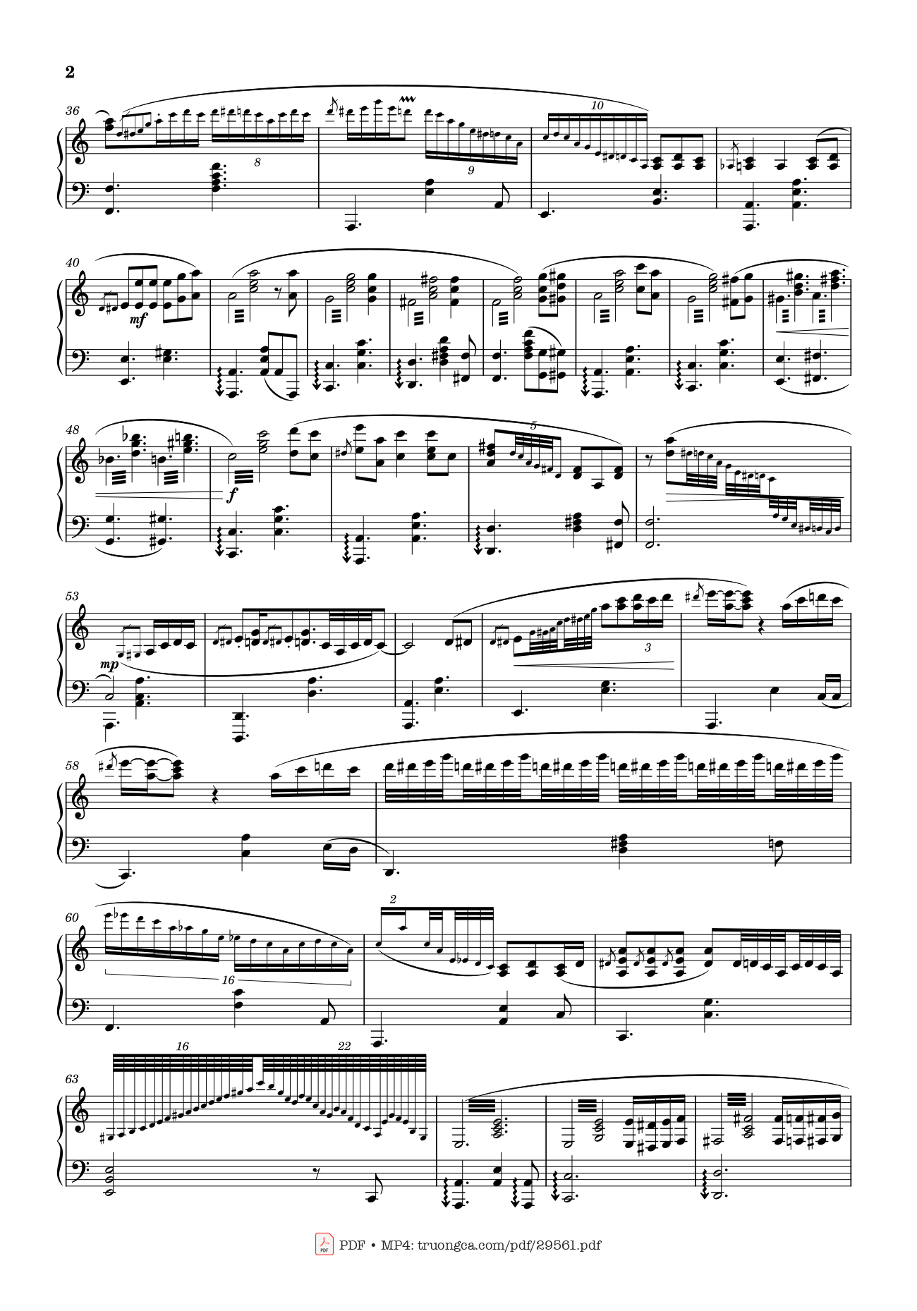 Page 2 of Sheet music PDF Piano House of the Rising Sun Piano - Victor Demange