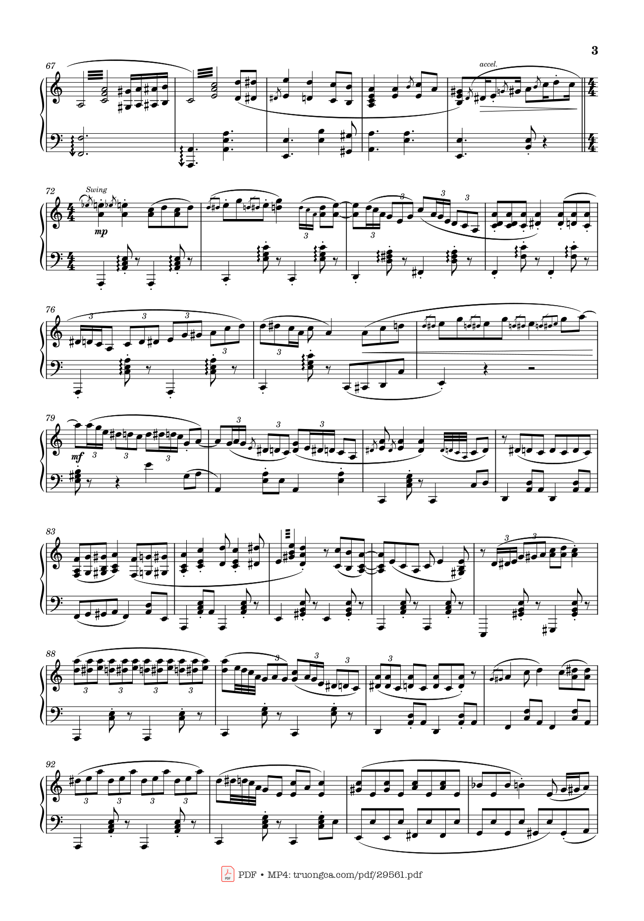 Page 3 of Sheet music PDF Piano House of the Rising Sun Piano - Victor Demange