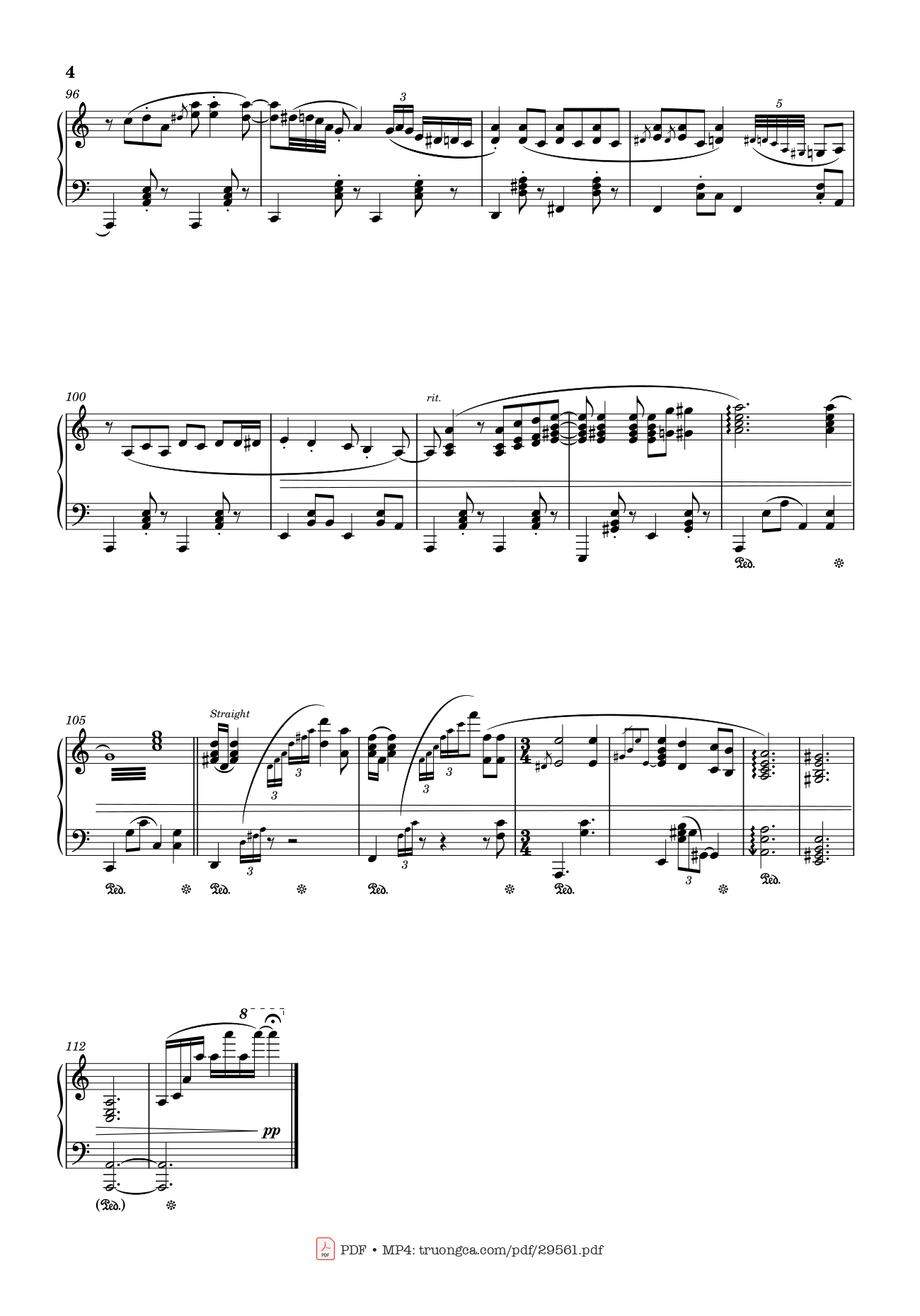 Page 4 of Sheet music PDF Piano House of the Rising Sun Piano - Victor Demange