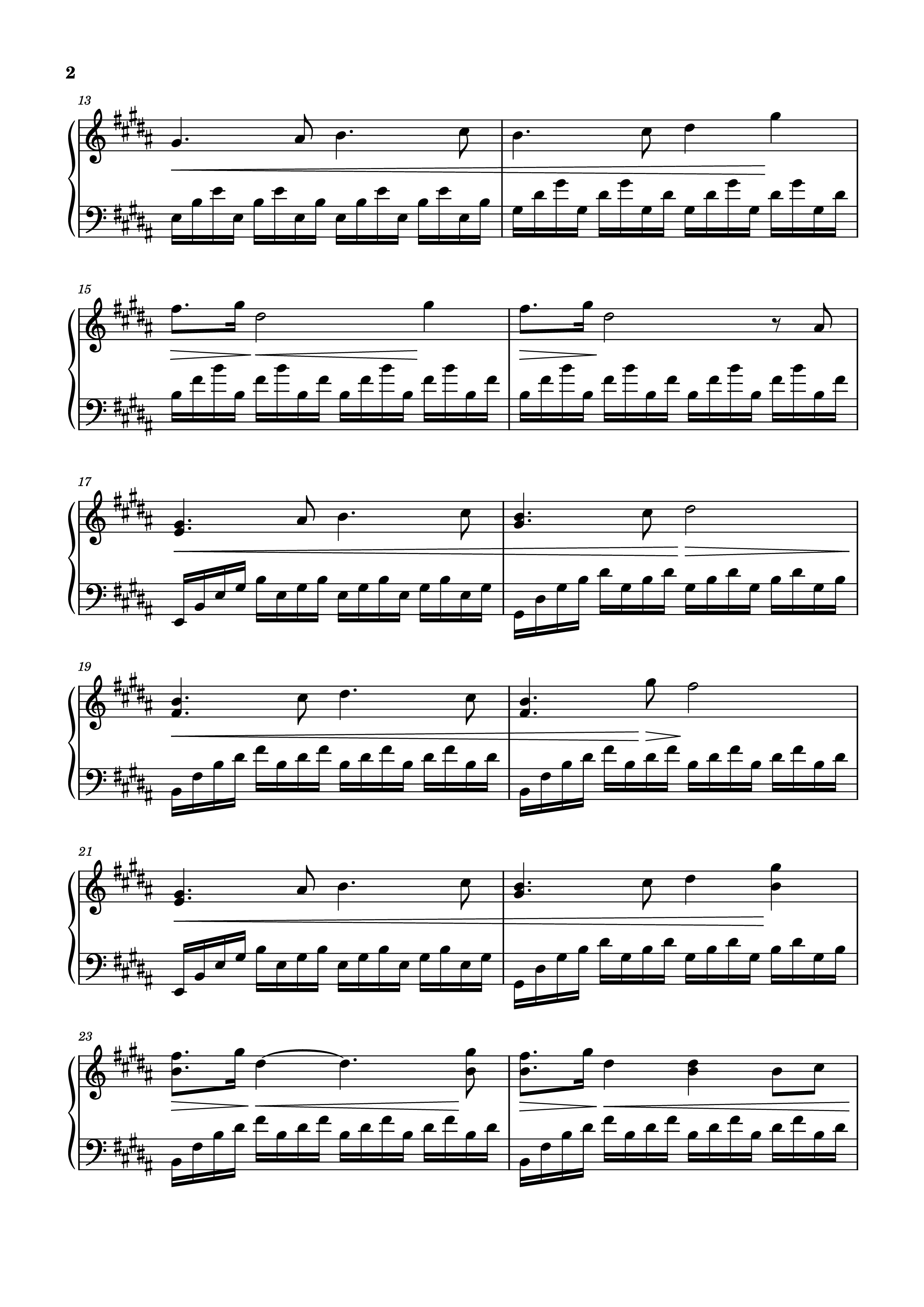 Page 2 of Sheet music PDF Piano Sailor Song Piano - XZeron