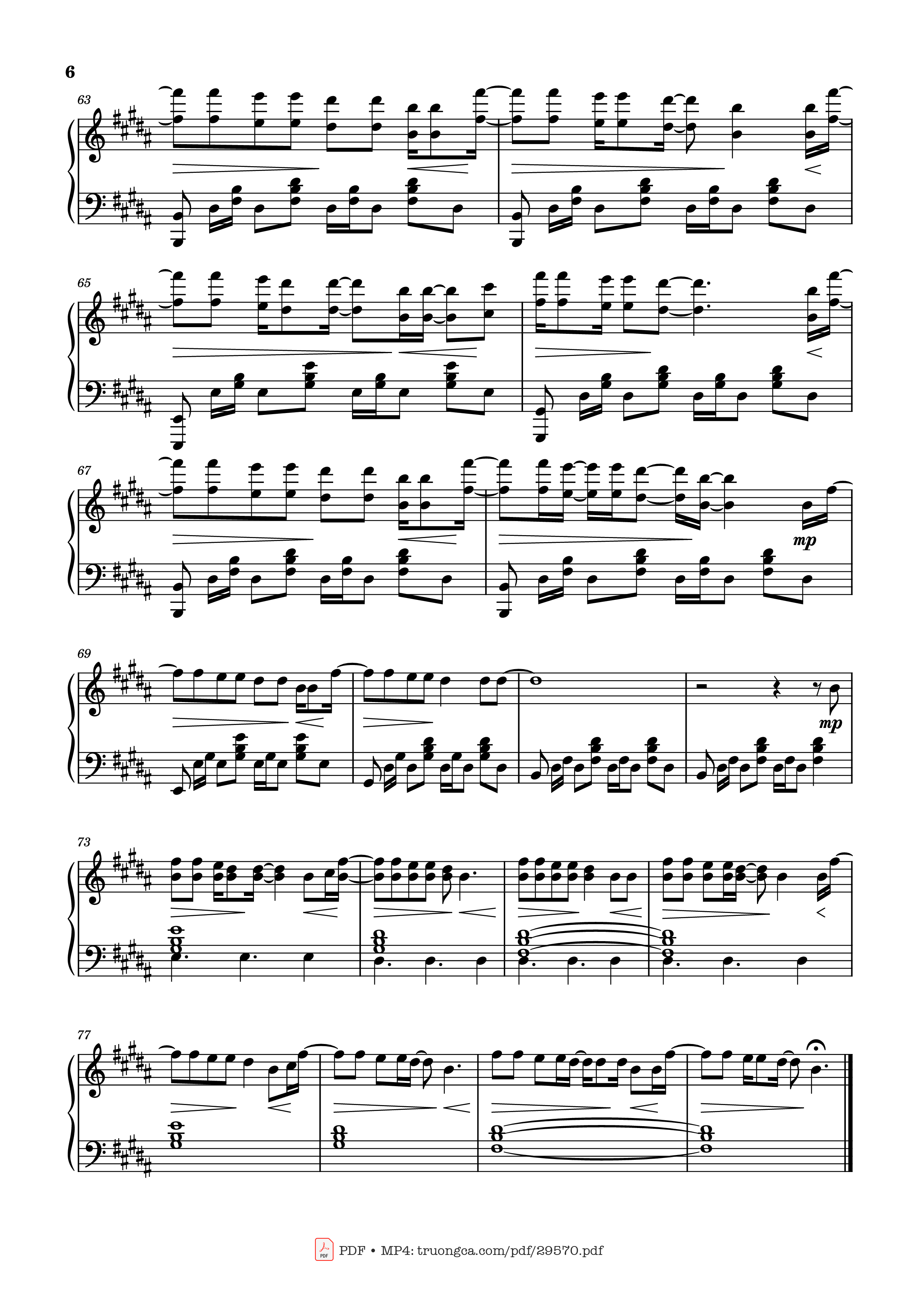Page 6 of Sheet music PDF Piano Sailor Song Piano - XZeron