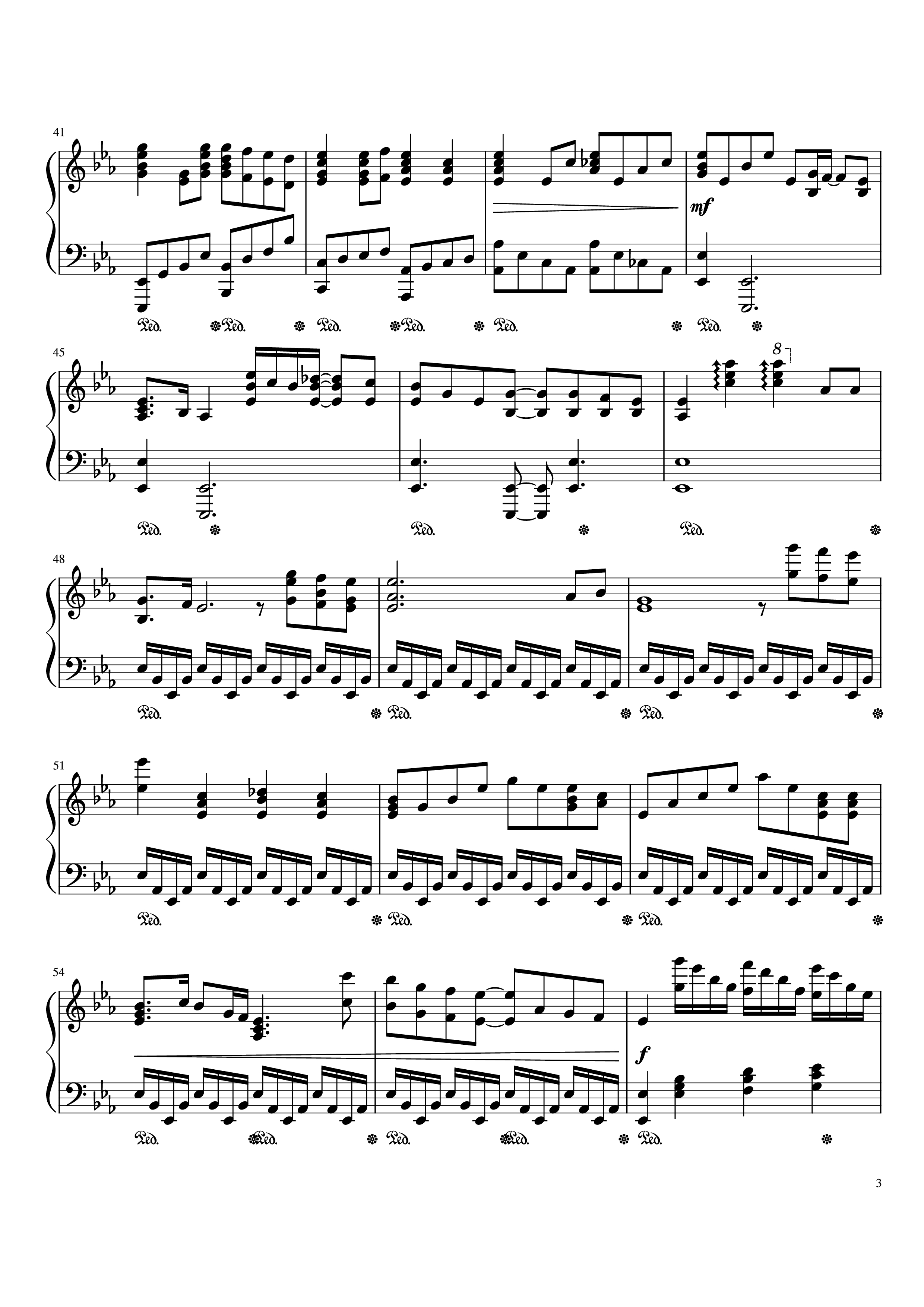 Page 3 of Sheet music PDF BRIDGE OVER TROUBLED WATER Piano - Written by Paul Simon