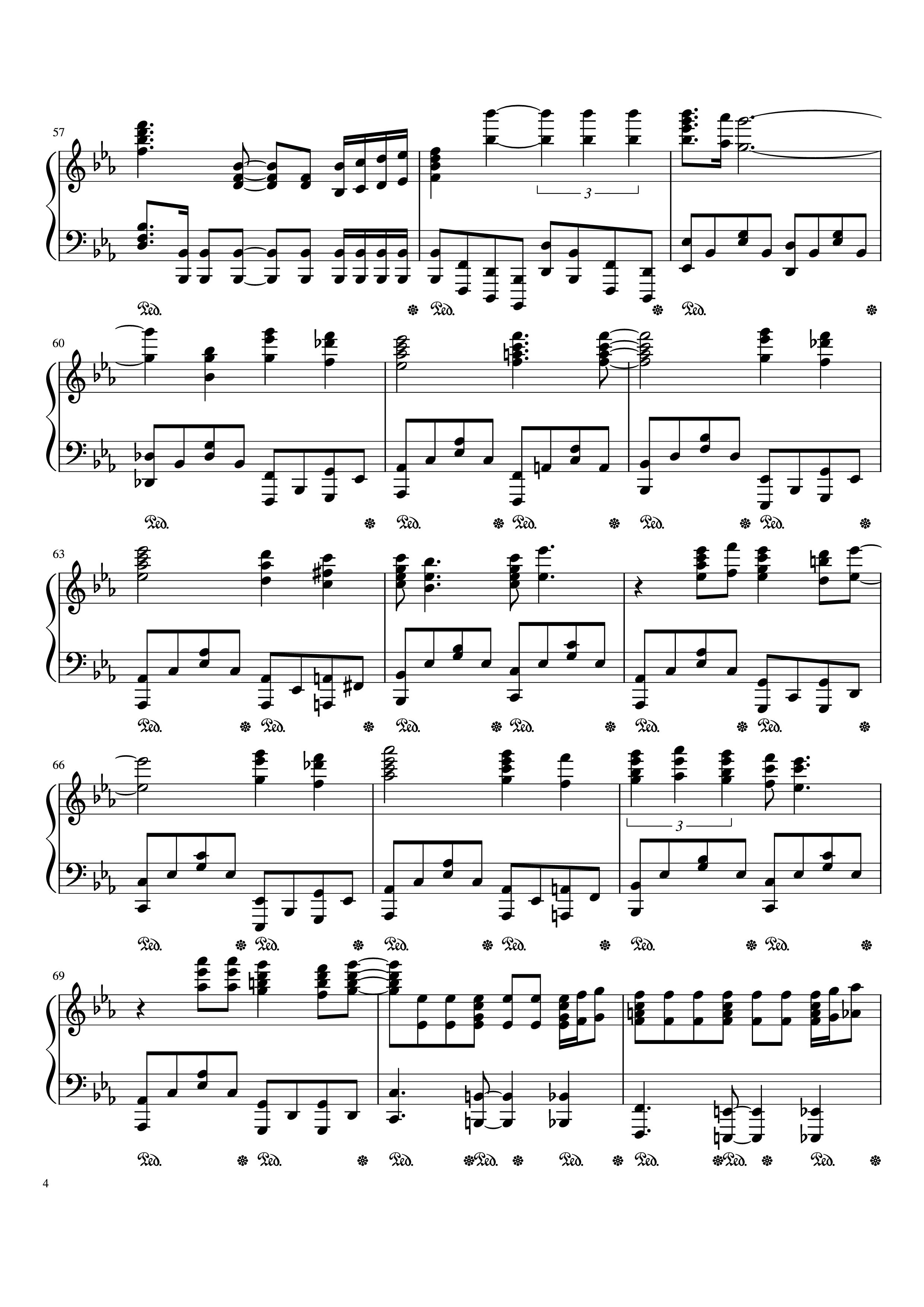 Page 4 of Sheet music PDF BRIDGE OVER TROUBLED WATER Piano - Written by Paul Simon