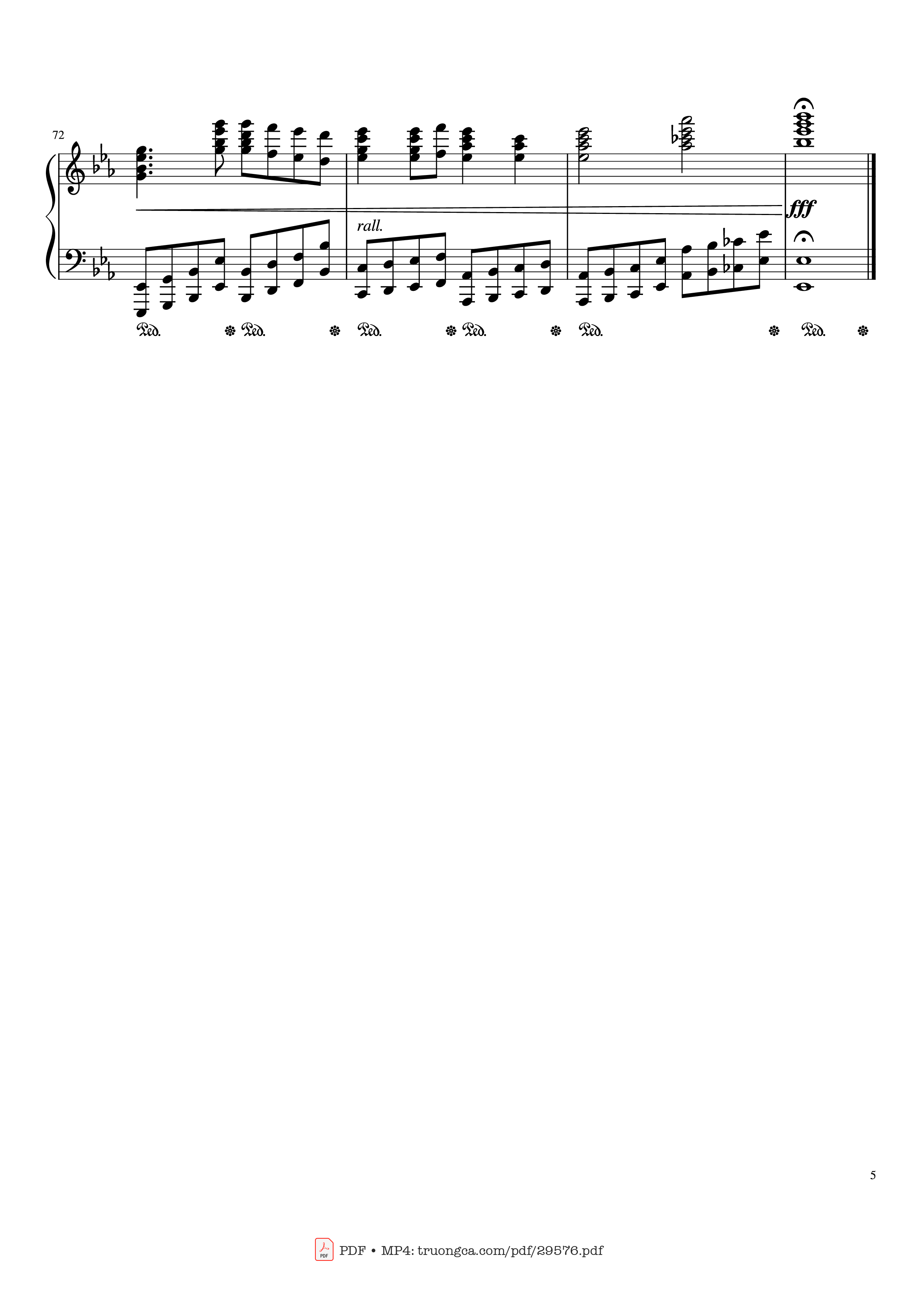Page 5 of Sheet music PDF BRIDGE OVER TROUBLED WATER Piano - Written by Paul Simon
