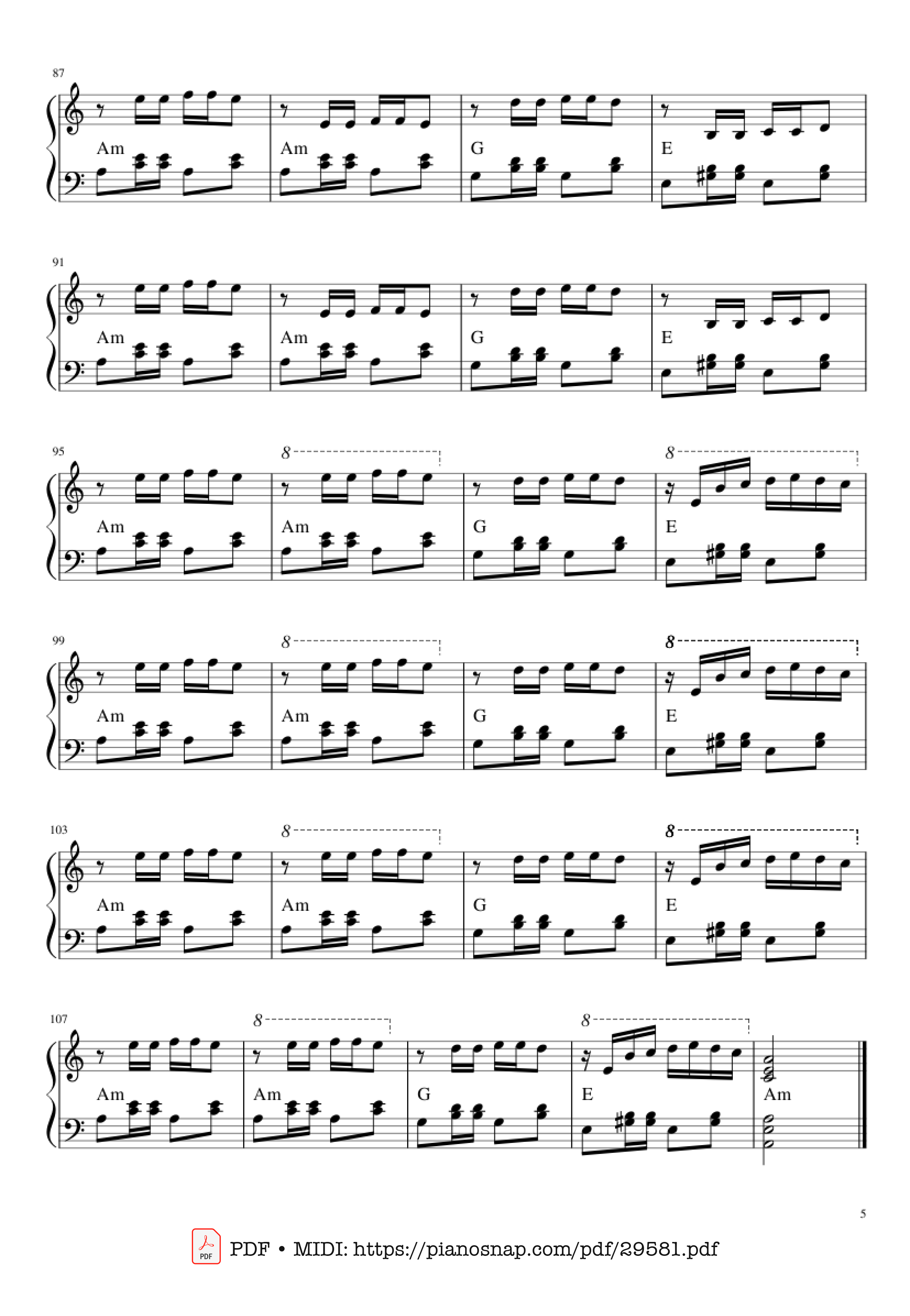 Page 5 of Sheet music PDF Xổ số Thủ Đô Piano - Marek & Wacek