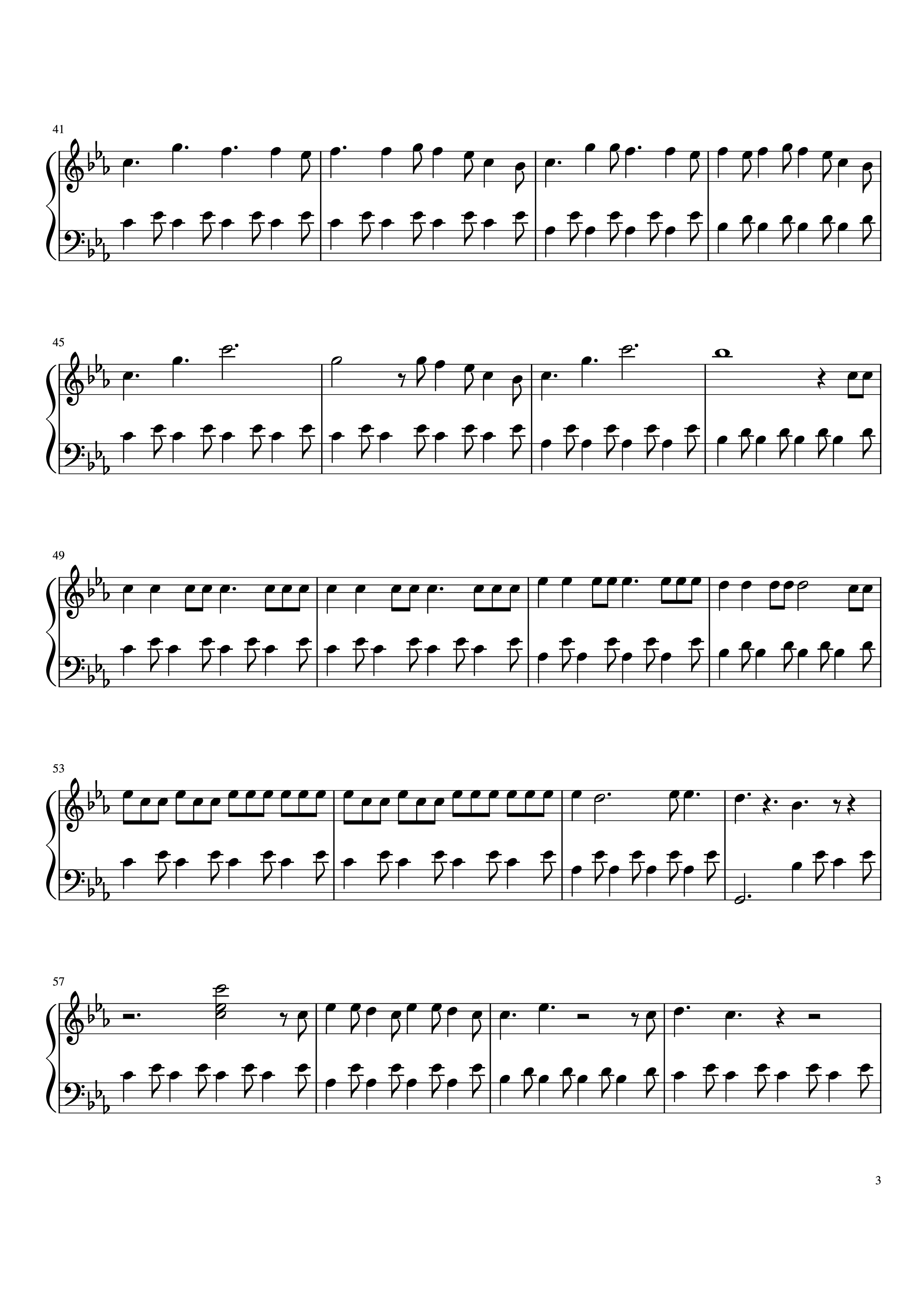 Page 3 of Sheet music PDF Piano Imagine Dragons - Beliver Piano - Sofia Matera