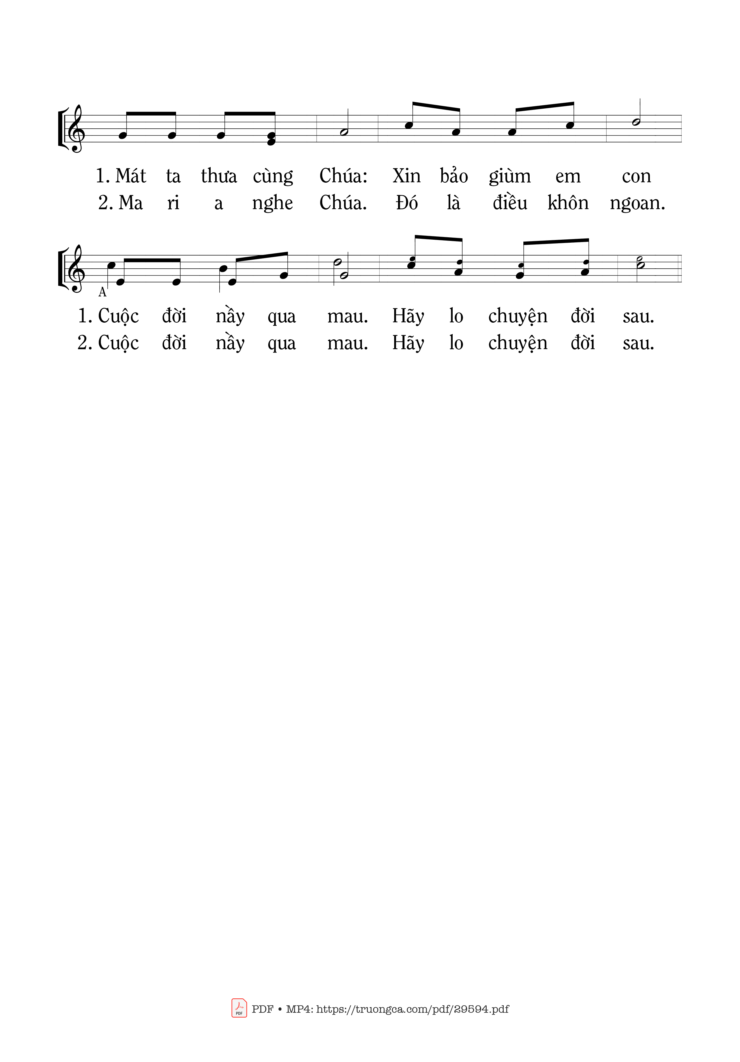 Page 2 of Sheet music PDF Mát-Ta - Mi Trầm