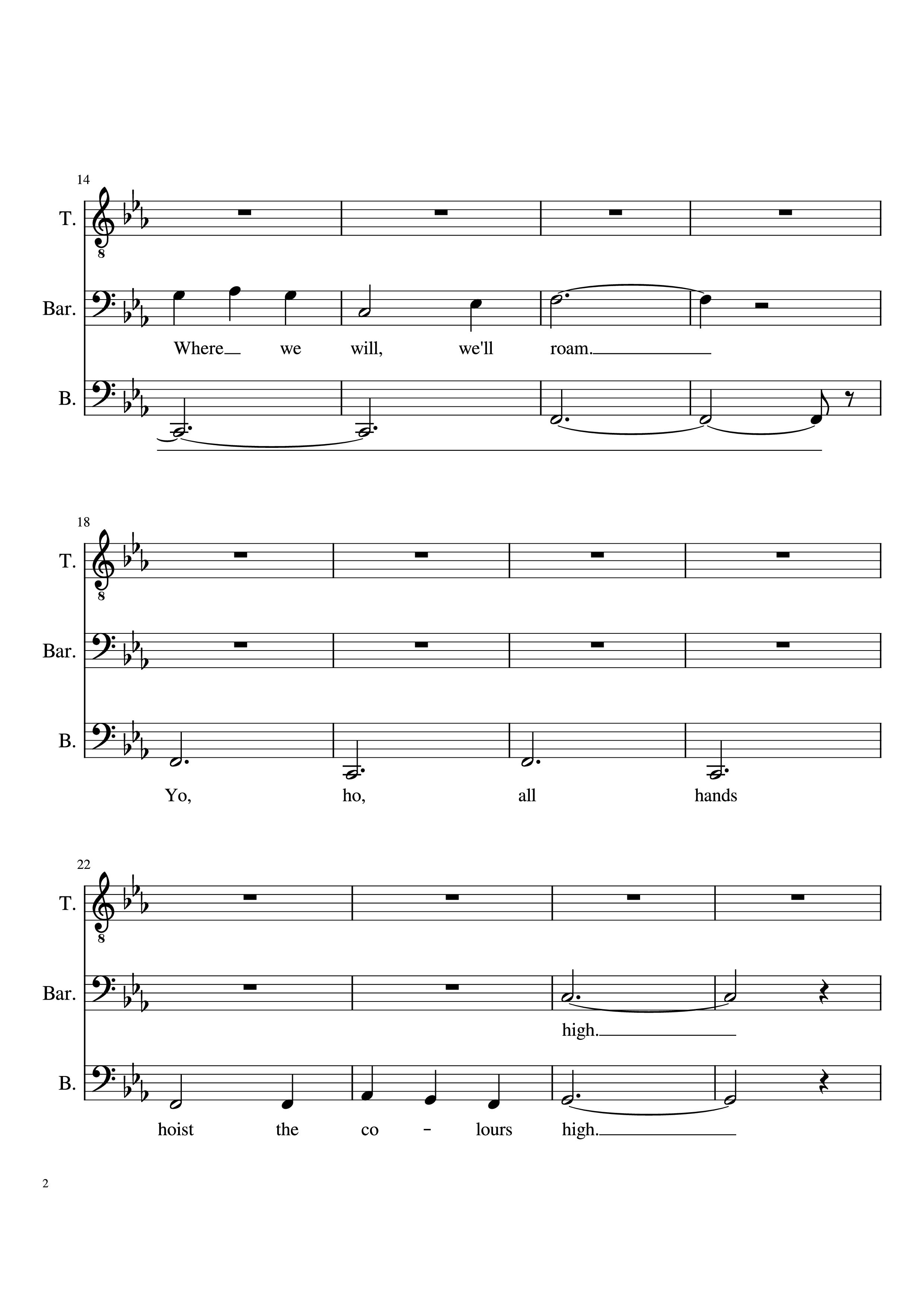 Page 2 of Sheet music PDF Hoist the Colours - Colm R. McGuinness