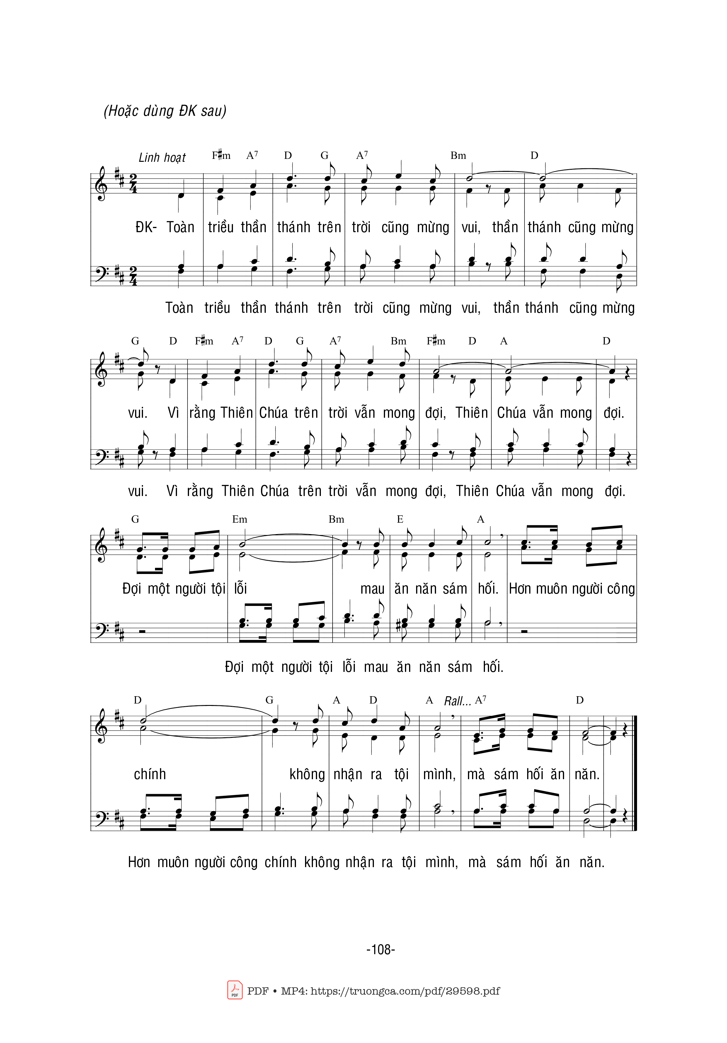 Page 2 of Sheet music PDF Trên Trời Mừng Vui - Bùi Ninh