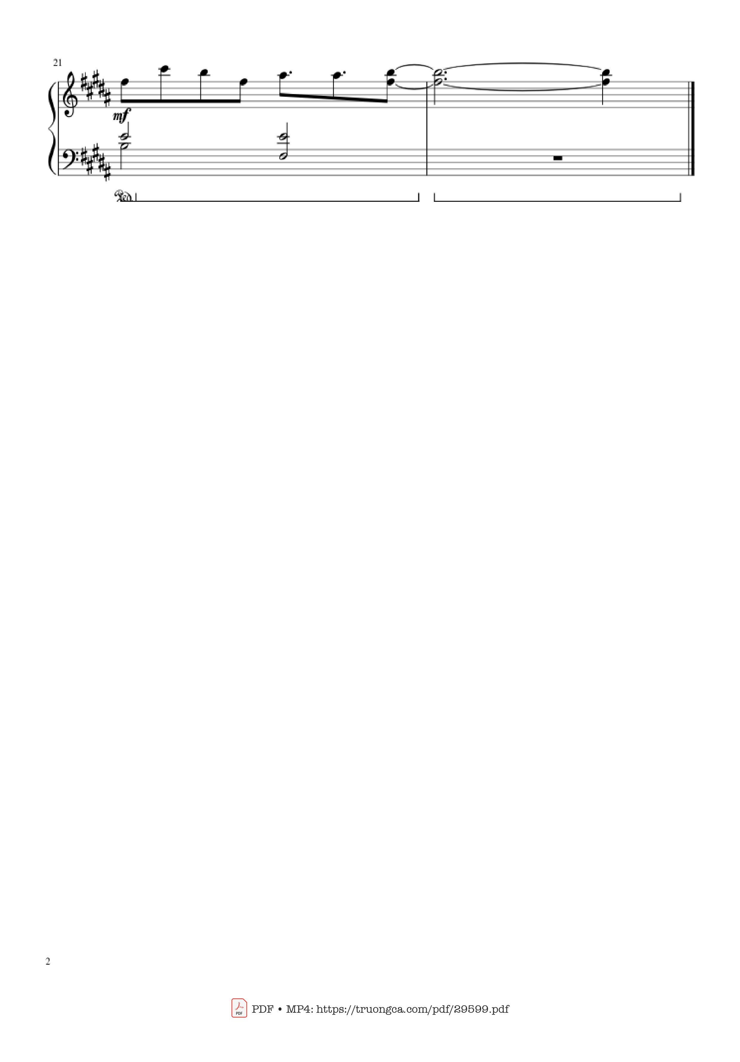 Page 2 of Sheet music PDF Piano Undertale: His Theme Piano - Toby Fox Rearranged by PizzaPija! :3
