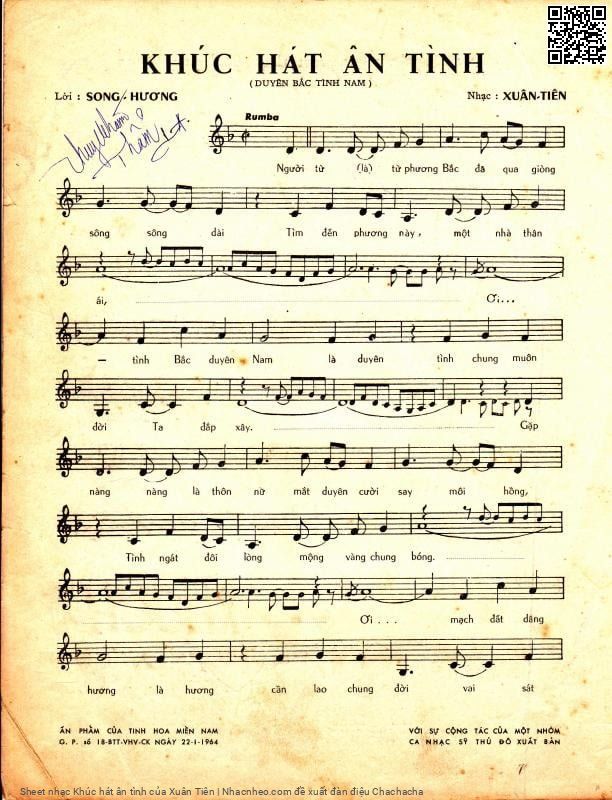 Page 2 of Sheet music PDF Khúc hát ân tình - Xuân Tiên