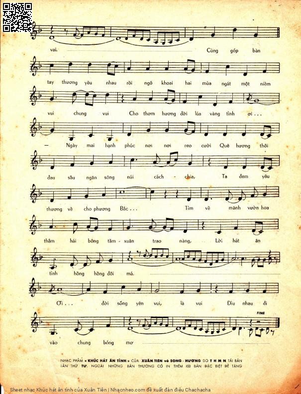 Page 3 of Sheet music PDF Khúc hát ân tình - Xuân Tiên