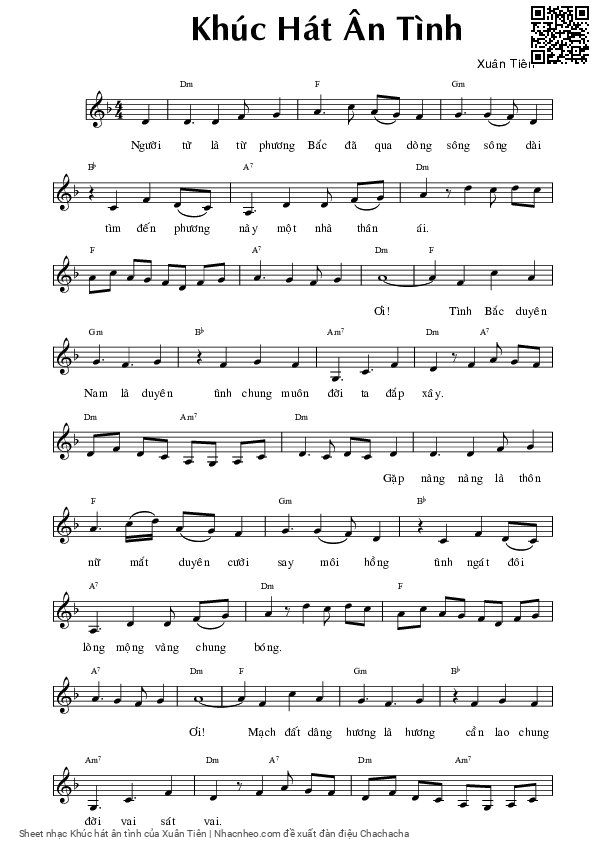Page 5 of Sheet music PDF Khúc hát ân tình - Xuân Tiên