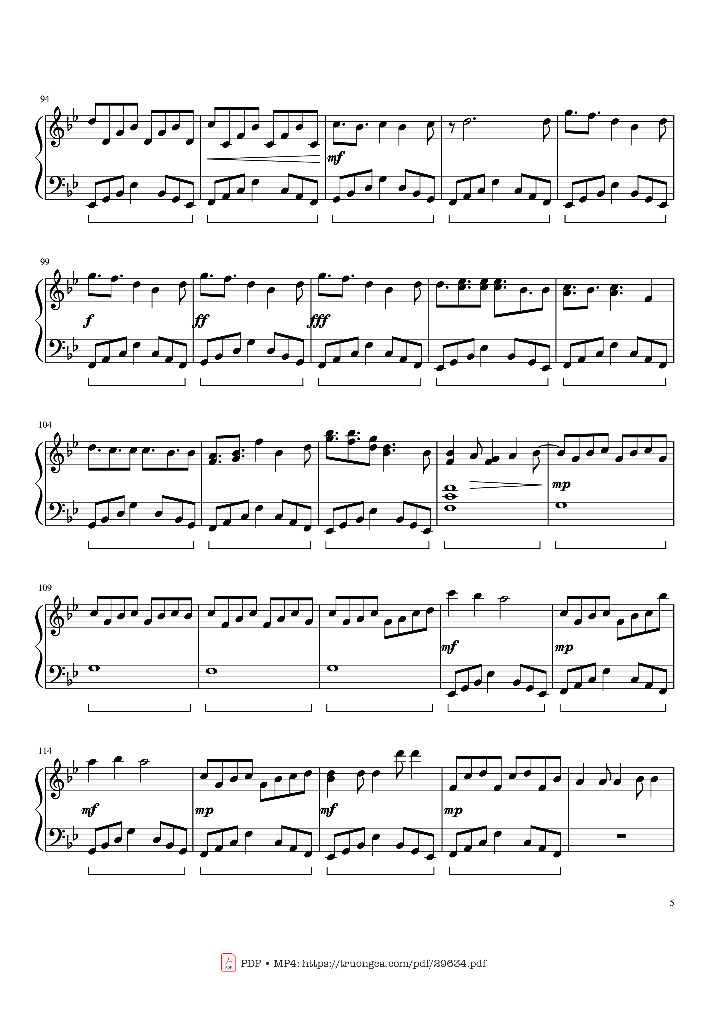 Page 5 of Sheet music PDF Piano Unravel Piano - Composed by TK Arranged by Roger Nguyen Edited by Max Tan