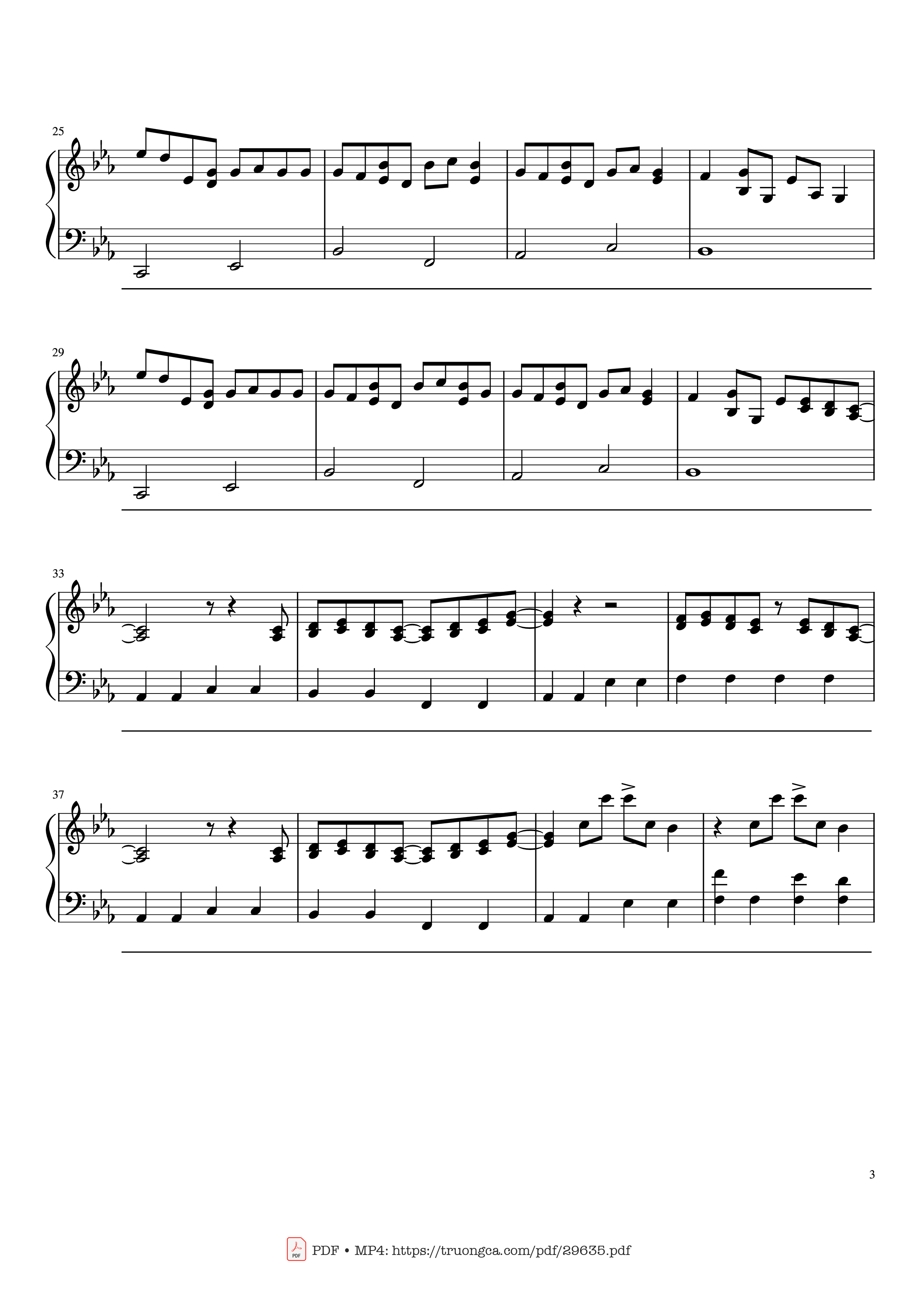 Page 3 of Sheet music PDF Piano Leaving Hope Piano - IzzTen