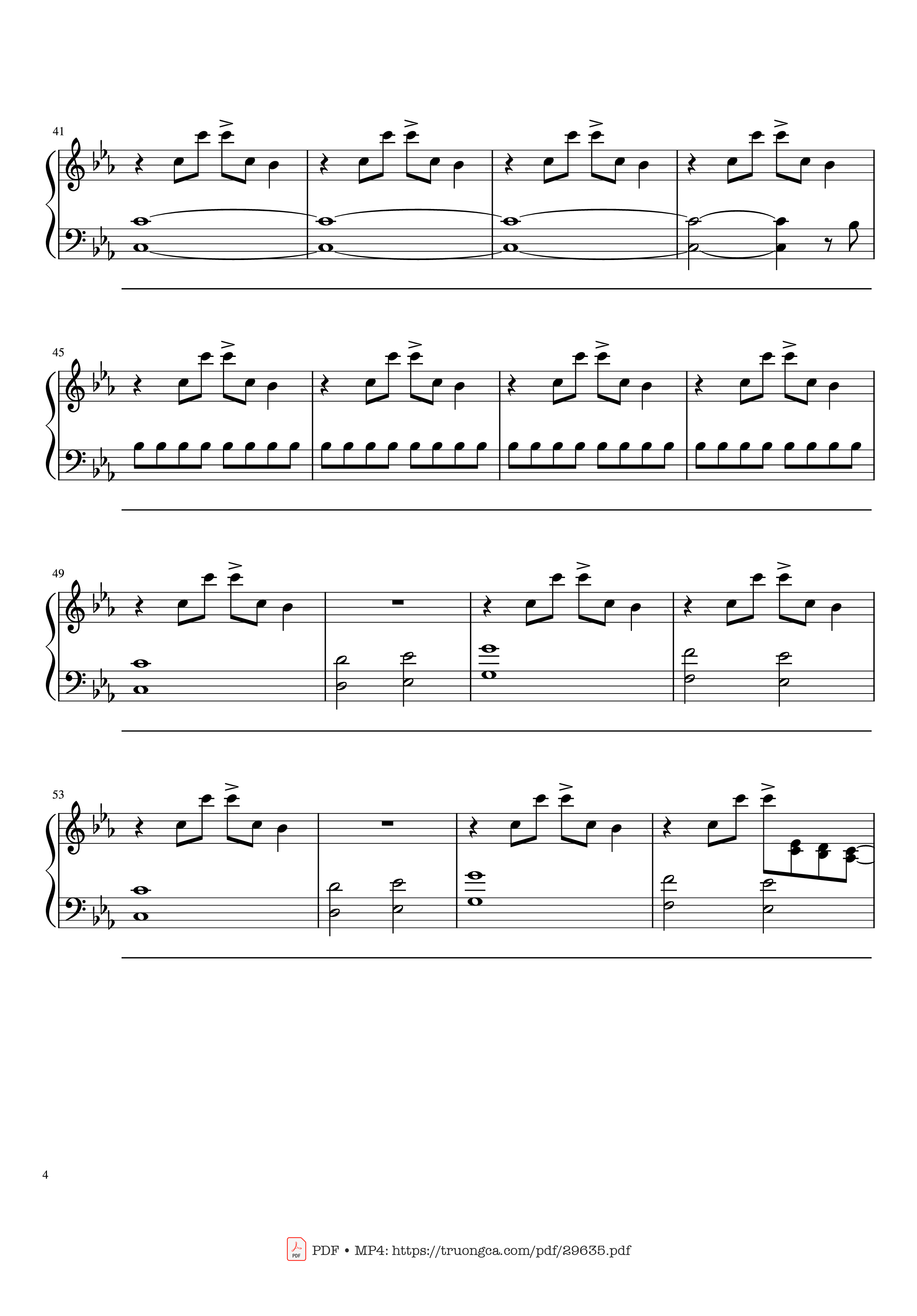 Page 4 of Sheet music PDF Piano Leaving Hope Piano - IzzTen