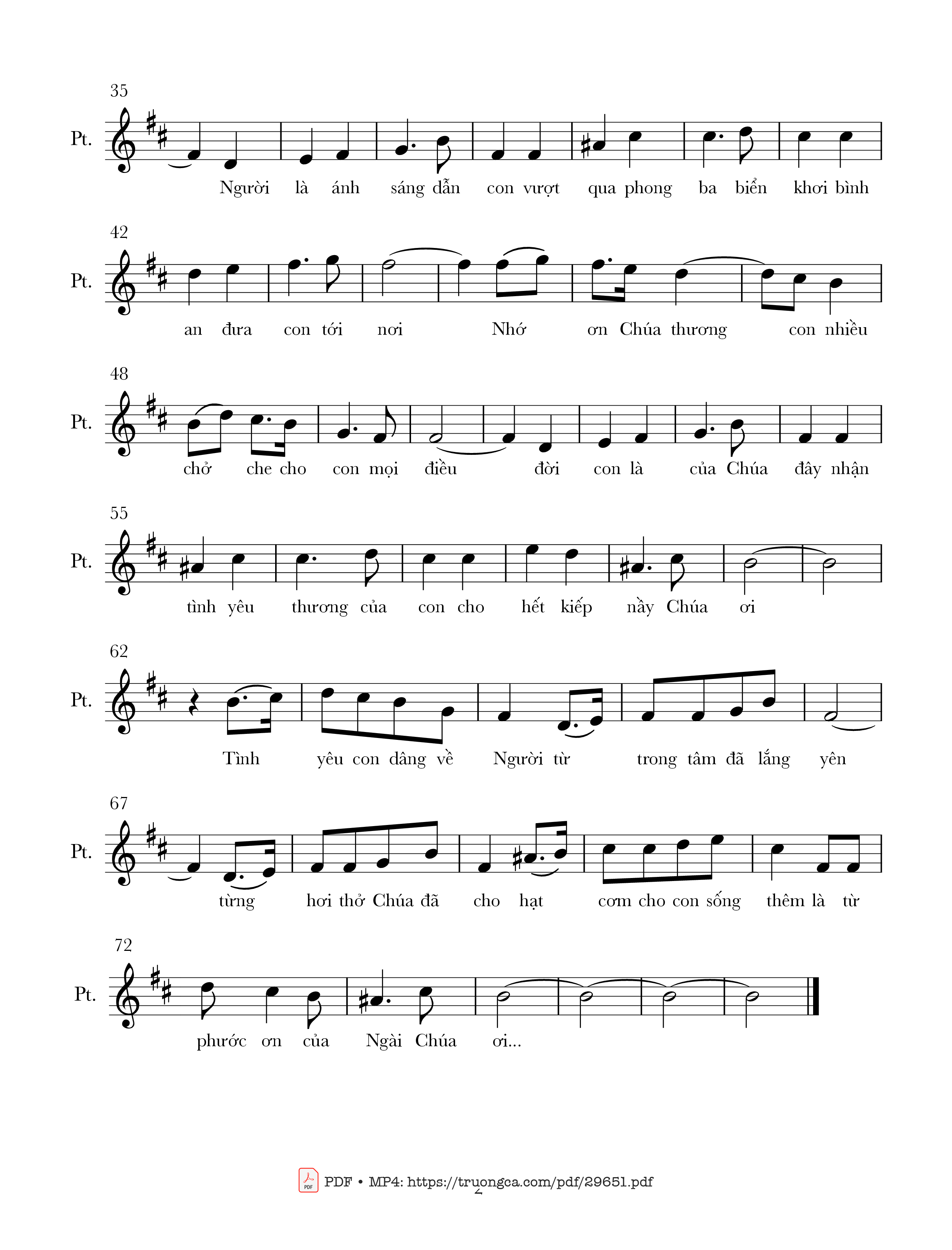 Page 2 of Sheet music PDF Tình yêu Chúa bao la - Nguyễn Hoàng Đô