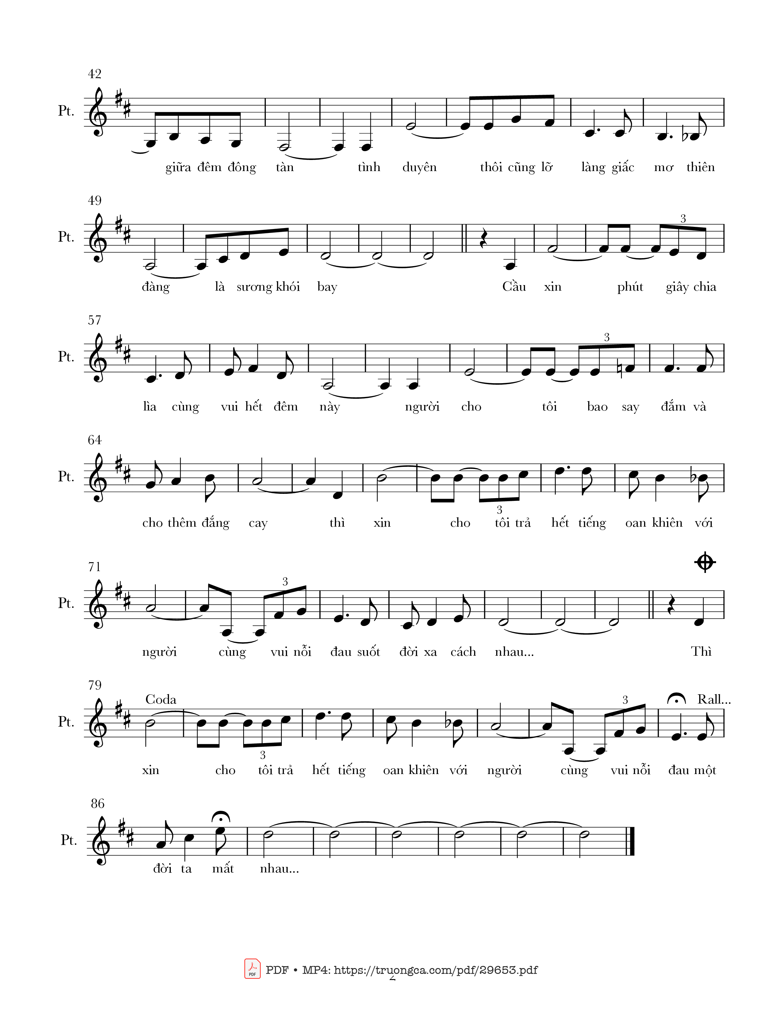 Page 2 of Sheet music PDF Trả hết cho người - Nguyễn Hoàng Đô