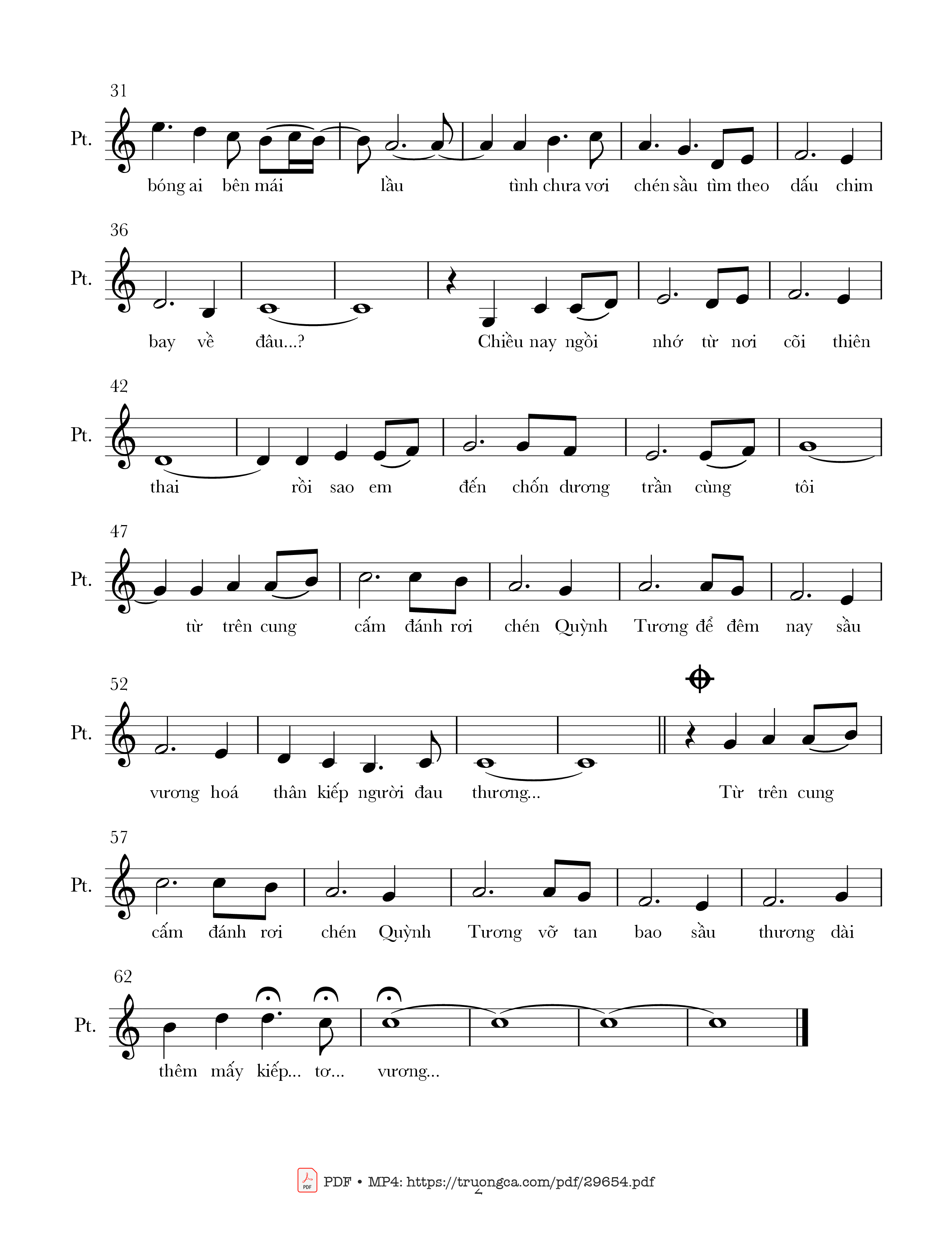 Page 2 of Sheet music PDF Vỡ chén quỳnh tương - Nguyễn Hoàng Đô