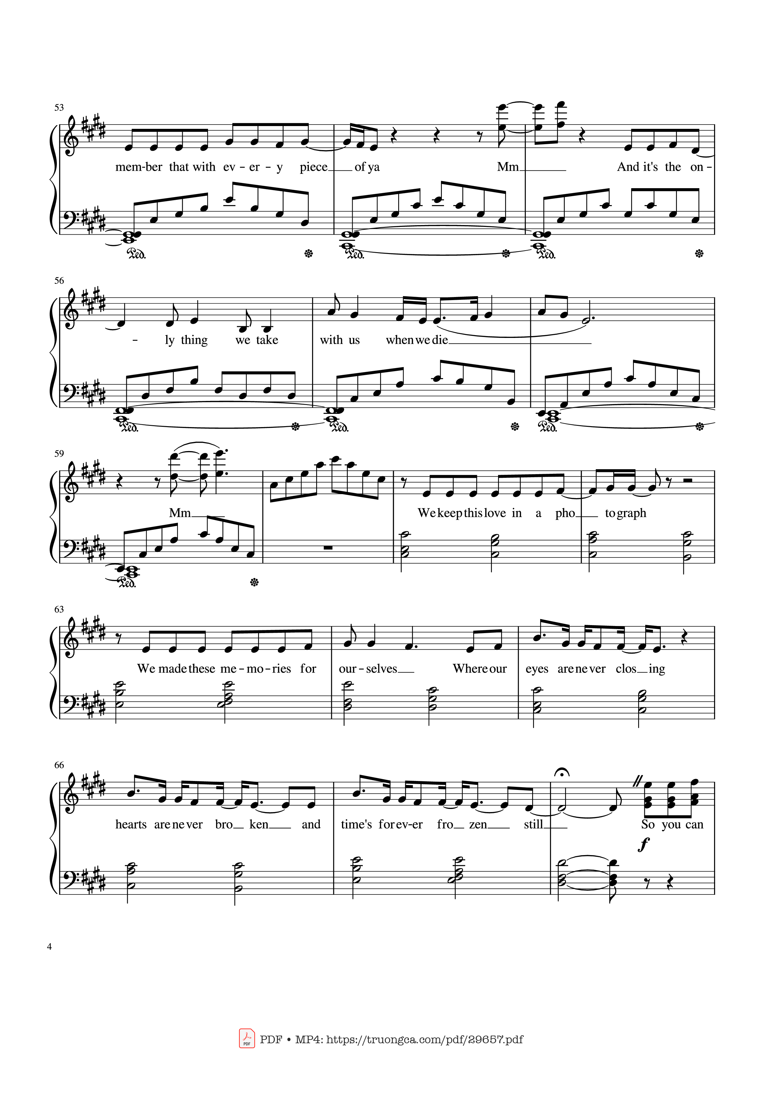 Page 4 of Sheet music PDF Photograph Ed Sheeran Piano Solo - Ed Sheeran