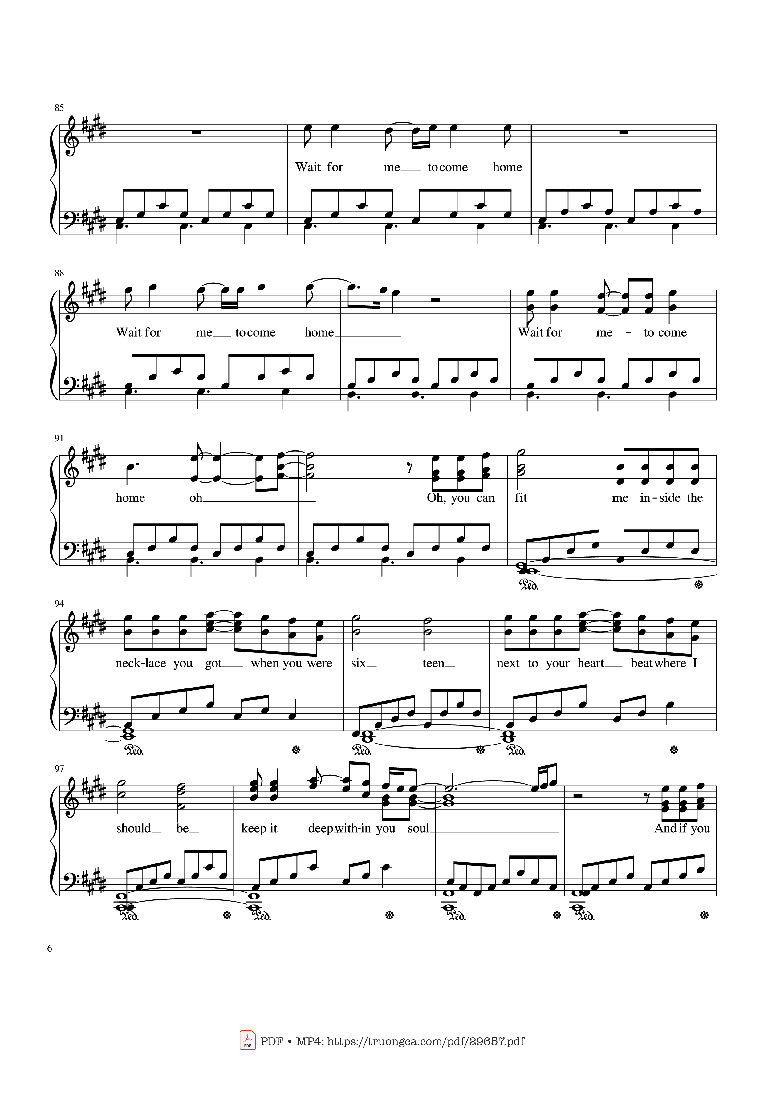 Page 6 of Sheet music PDF Photograph Ed Sheeran Piano Solo - Ed Sheeran