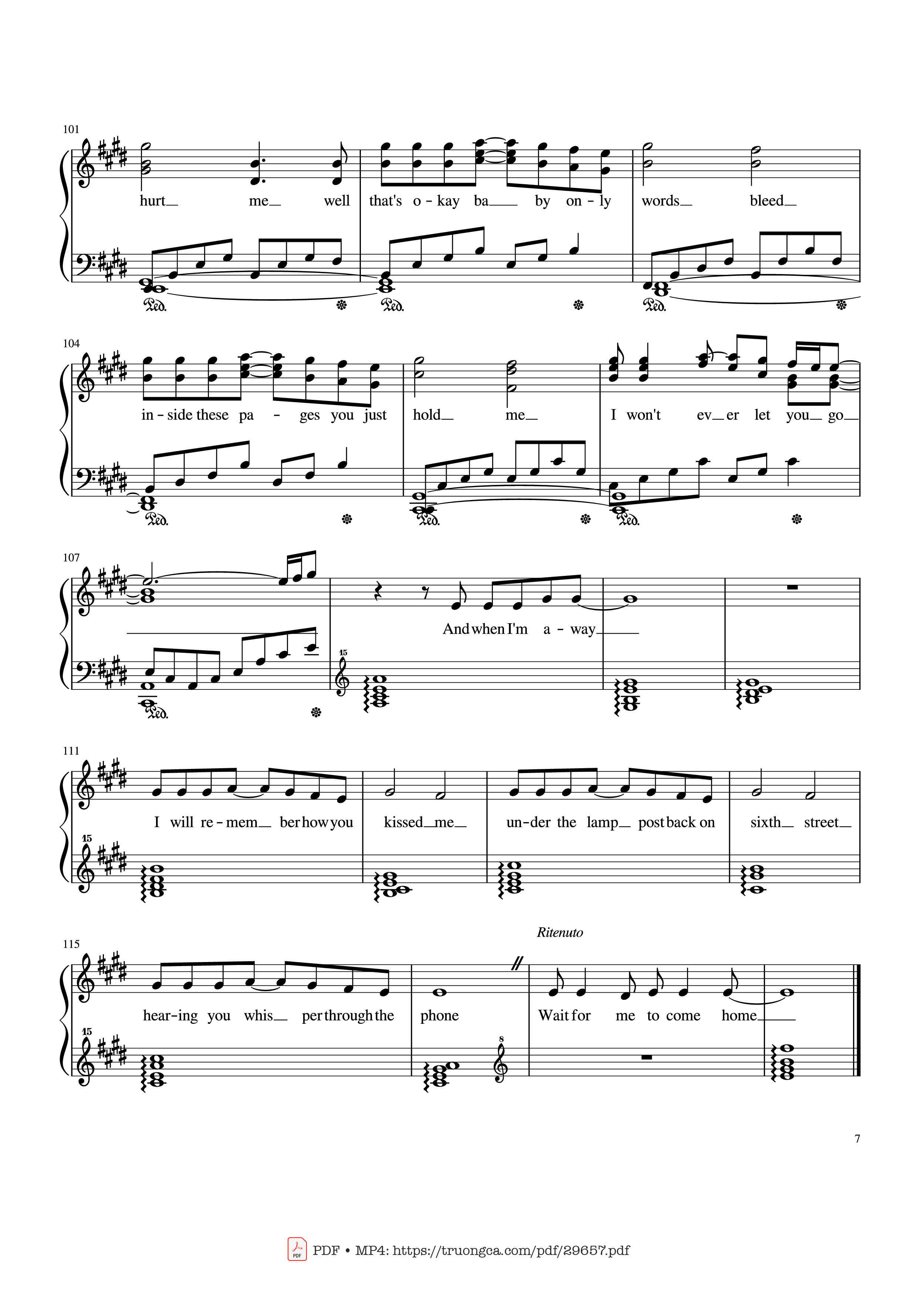 Page 7 of Sheet music PDF Photograph Ed Sheeran Piano Solo - Ed Sheeran