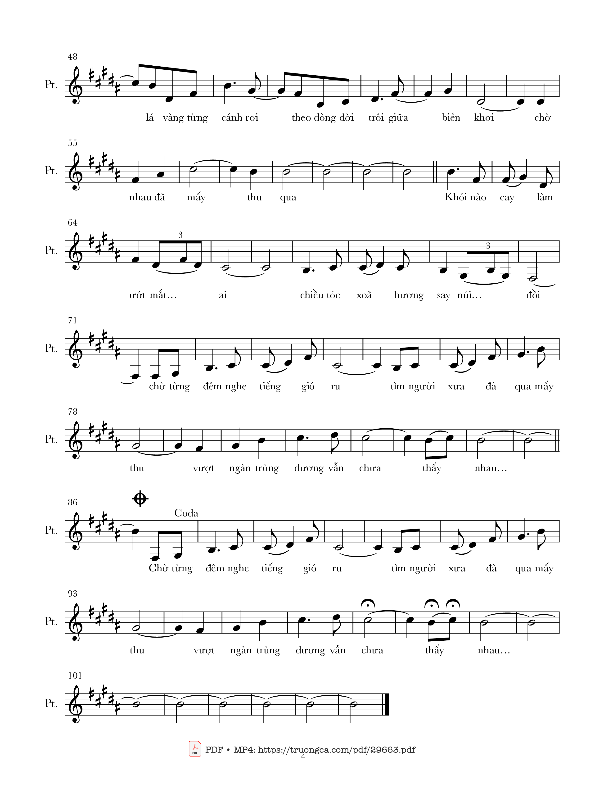 Giữa chiều thu nhìn chiếc lá rơi Đời cô lữ thu qua mấy mùa, Trang 2