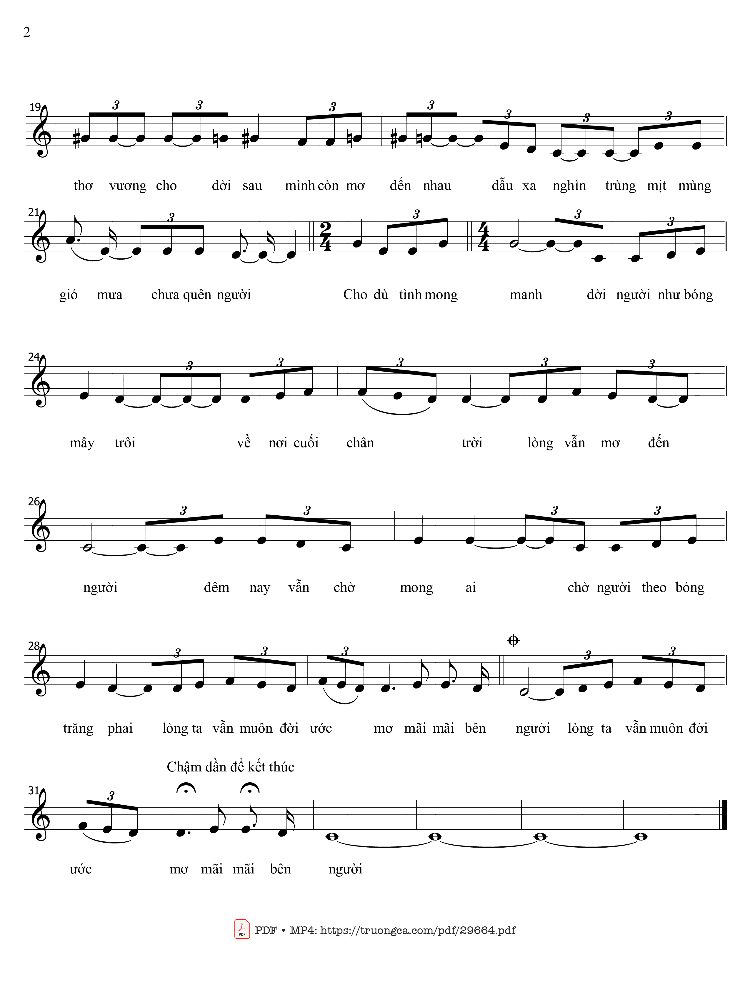 Page 2 of Sheet music PDF Tình này mãi nhớ (Pledging my love) - Ferdinand Washington