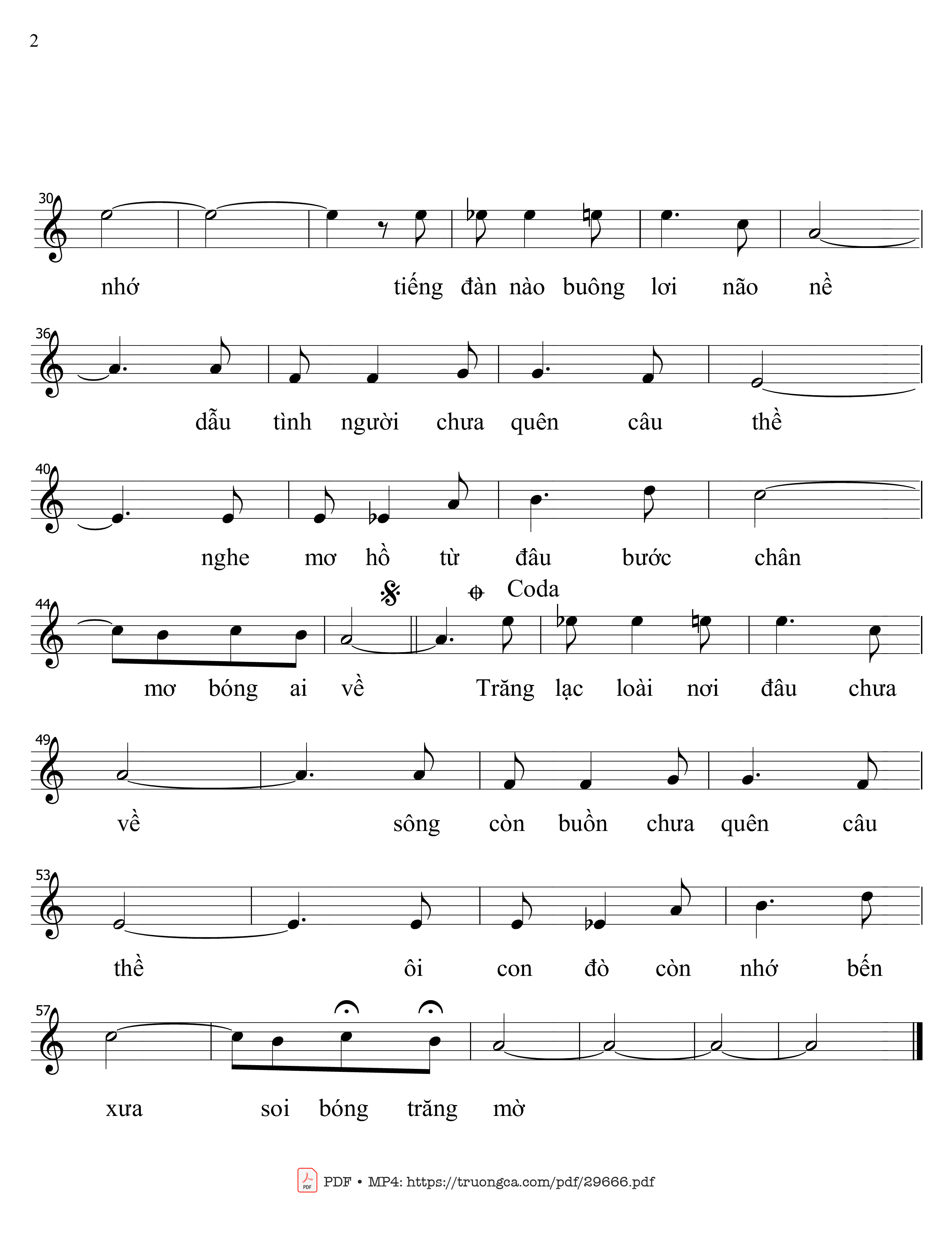 Page 2 of Sheet music PDF Vầng trăng lạc loài - Nguyễn Hoàng Đô