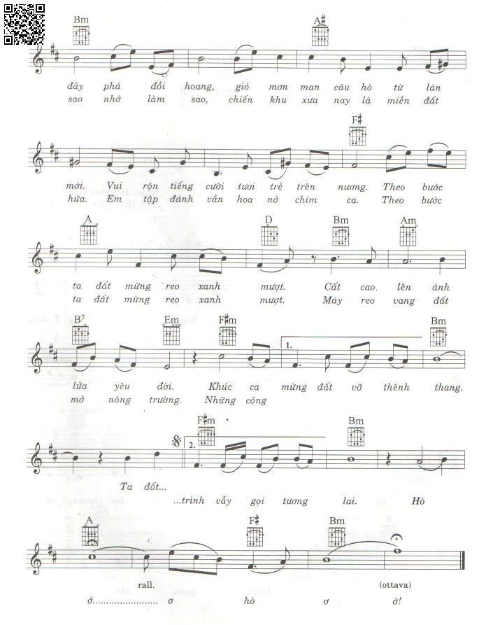 Page 2 of Sheet music PDF Khúc hát người đi khai hoang - Lư Nhất Vũ