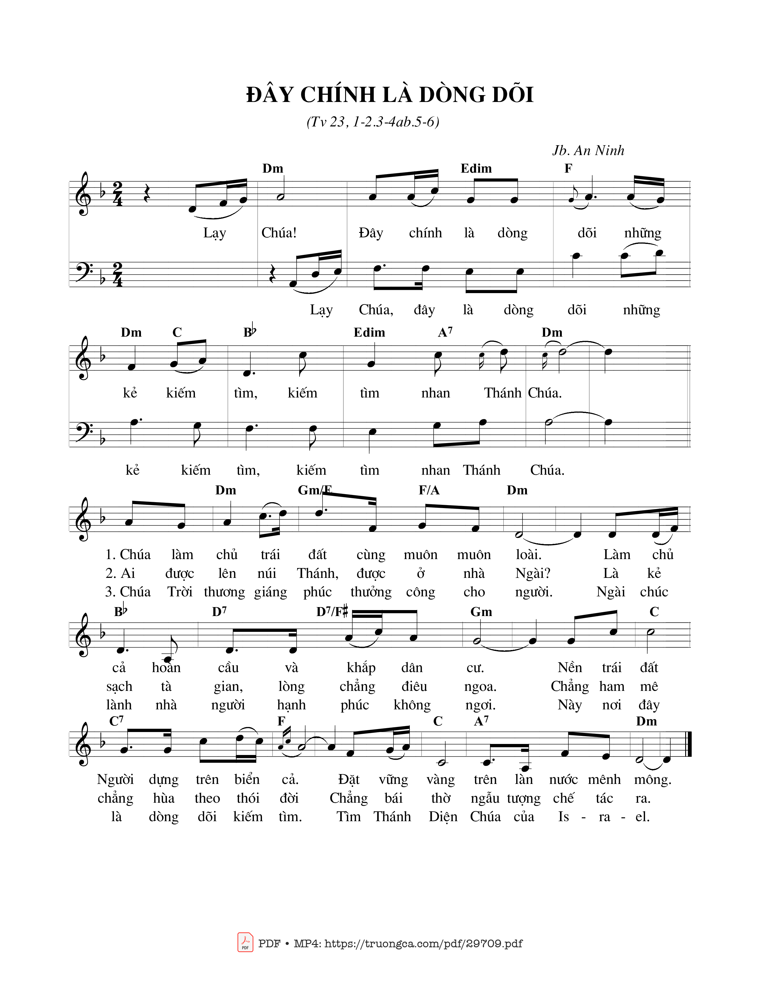 Sheet PDF of Đây chính là dòng dõi (Tv. 23)