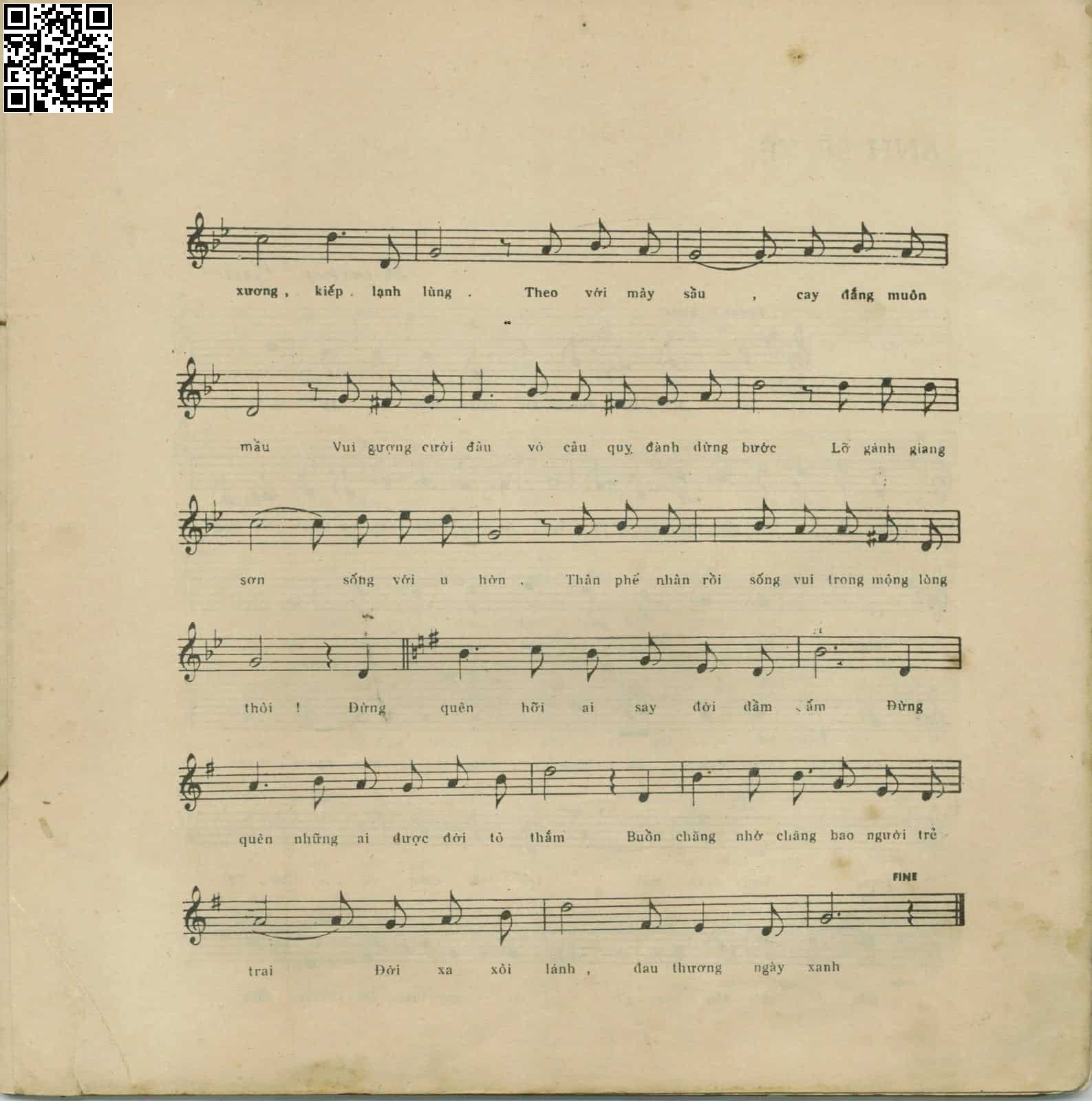 Page 2 of Sheet music PDF Khúc hát thương binh - Hoàng Giác