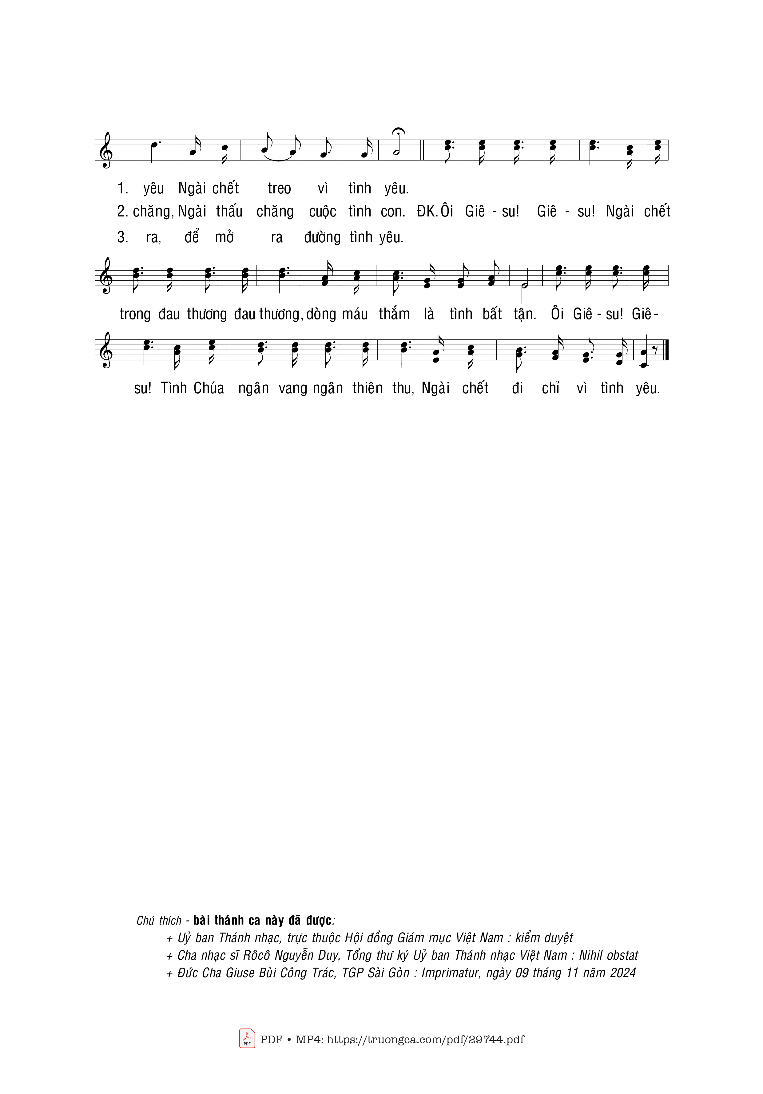Page 2 of Sheet music PDF Chỉ vì tình yêu - Trọng Khẩn