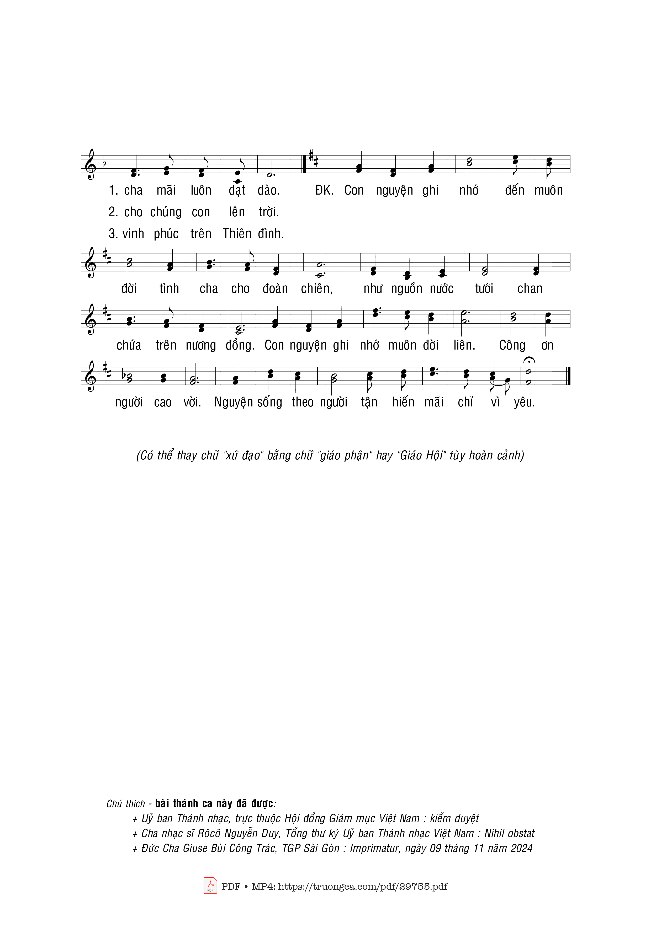 Page 2 of Sheet music PDF Tiễn biệt người mục tử - Trọng Khẩn
