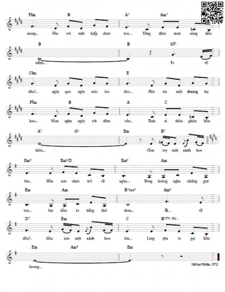 Page 4 of Sheet music PDF Khúc mưa sầu - Trần Duy Đức