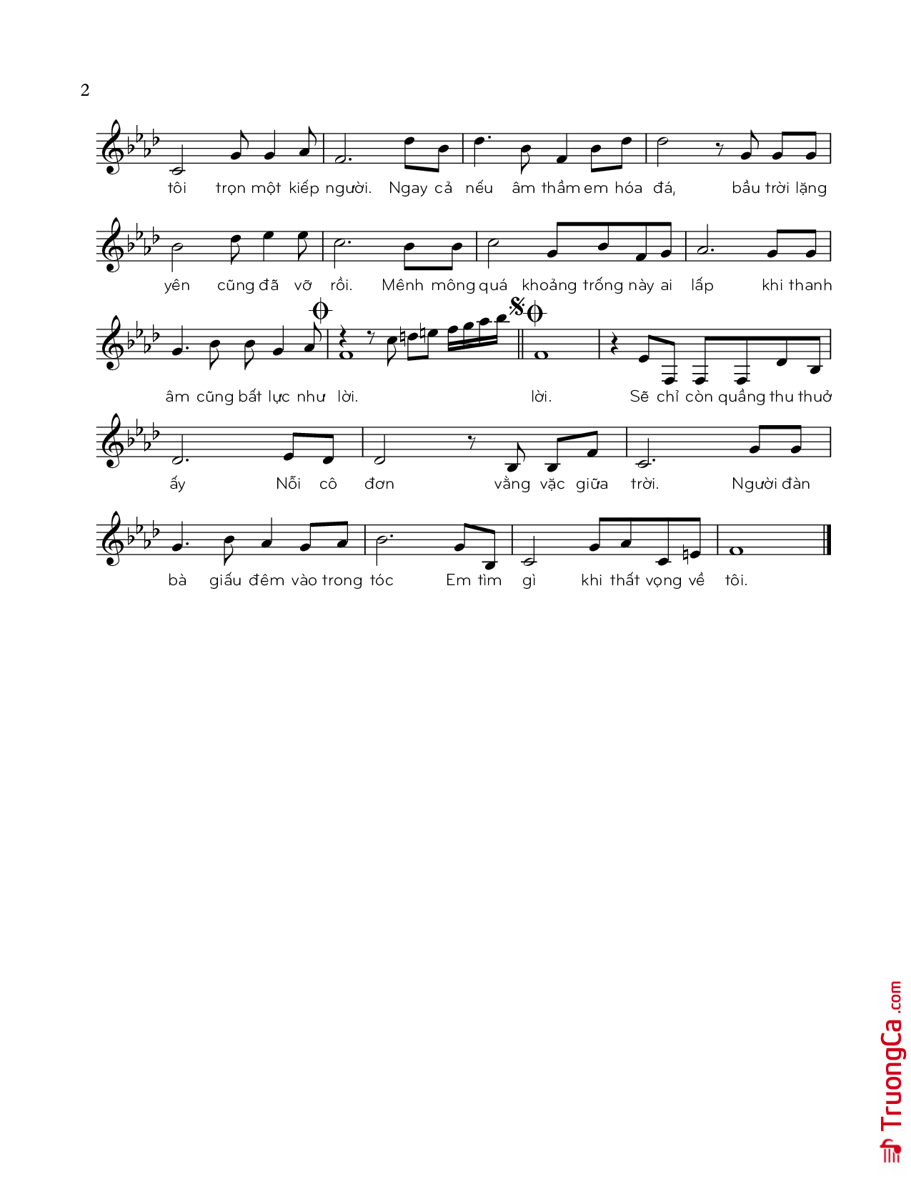 Page 2 of Sheet music PDF Khúc mùa thu - Phú Quang
