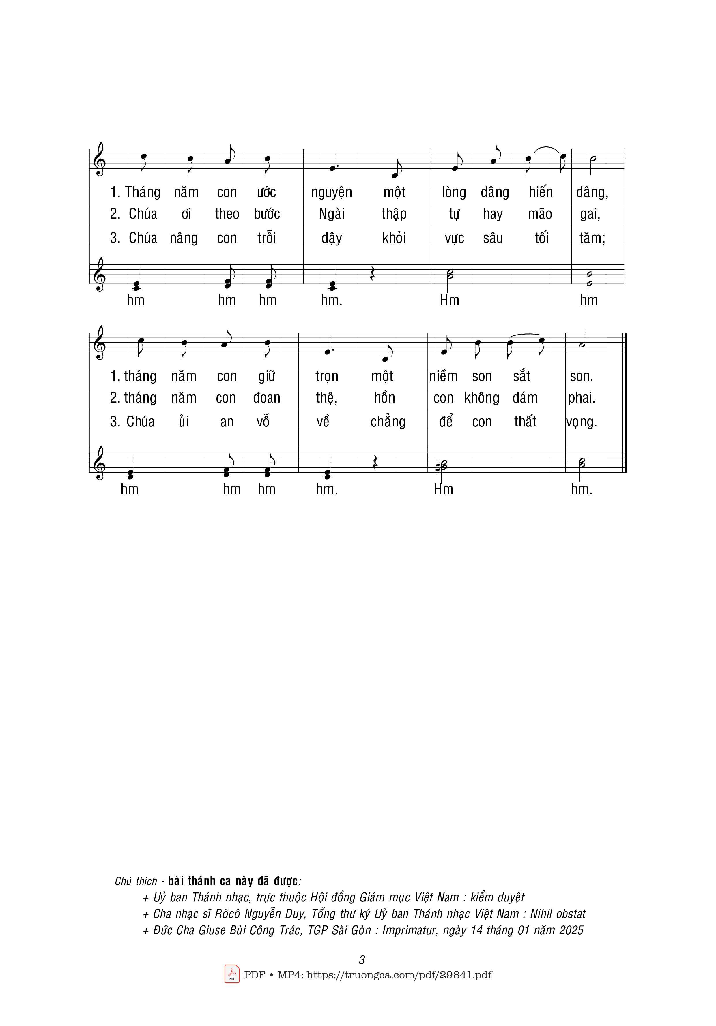 Page 3 of Sheet music PDF Của lễ tận hiến - Trọng Khẩn