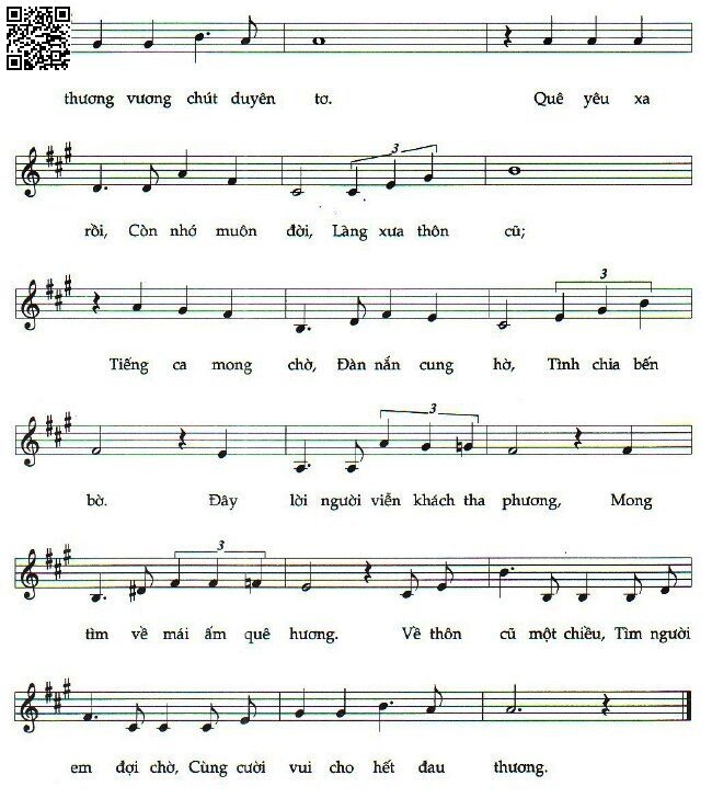 Page 2 of Sheet music PDF Khúc nhạc hoài hương - Phó Quốc Thăng