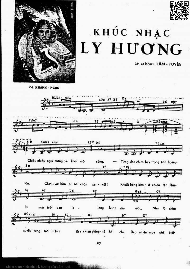 Page 1 of Sheet music PDF Khúc nhạc ly hương - Lâm Tuyền