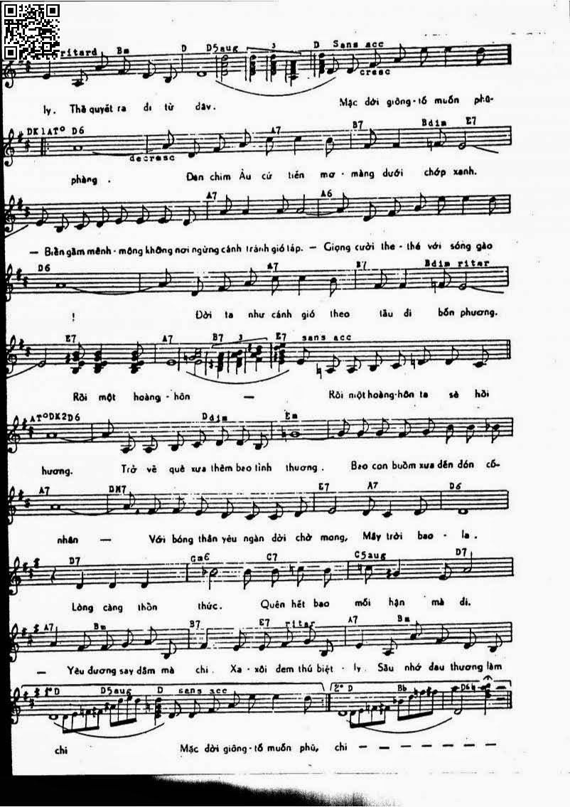 Page 2 of Sheet music PDF Khúc nhạc ly hương - Lâm Tuyền