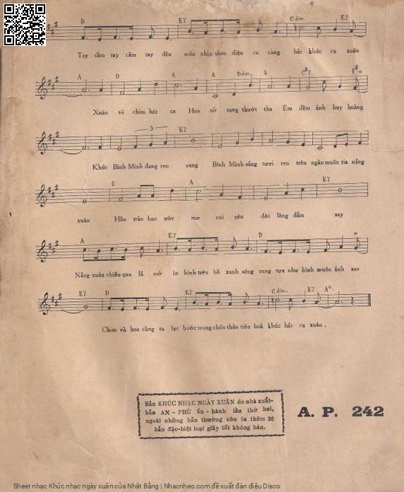 Page 3 of Sheet music PDF Khúc nhạc ngày xuân - Nhật Bằng