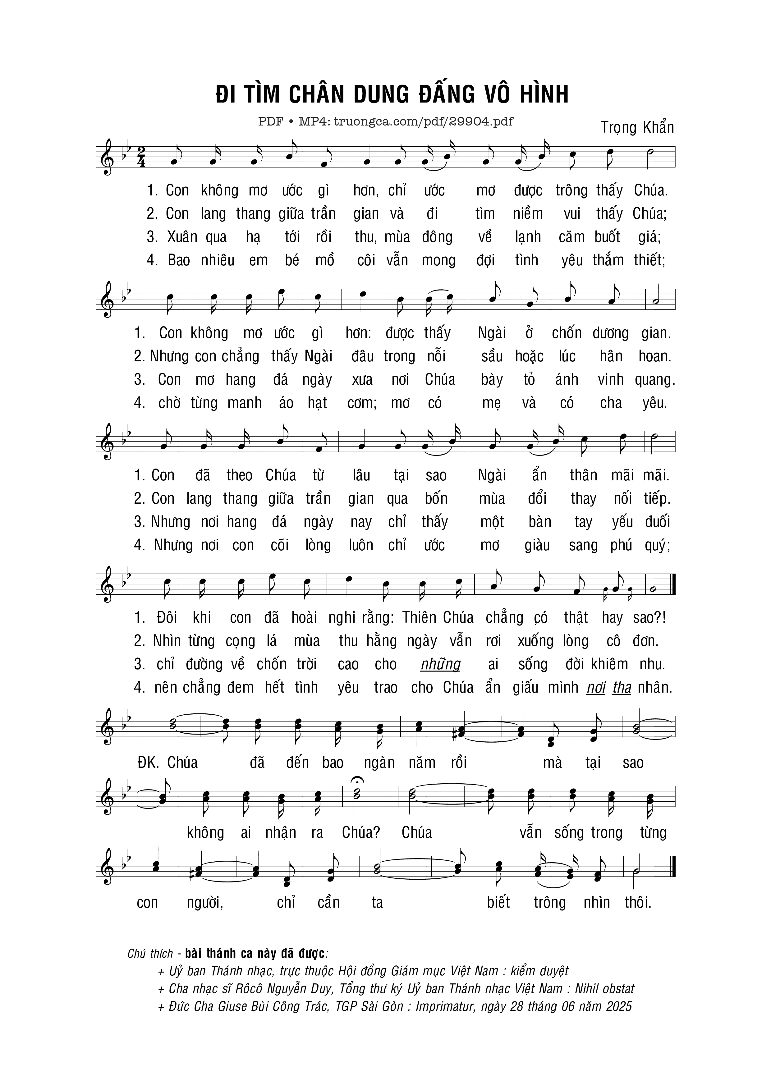 Sheet PDF of Đi tìm chân dung Đấng vô hình