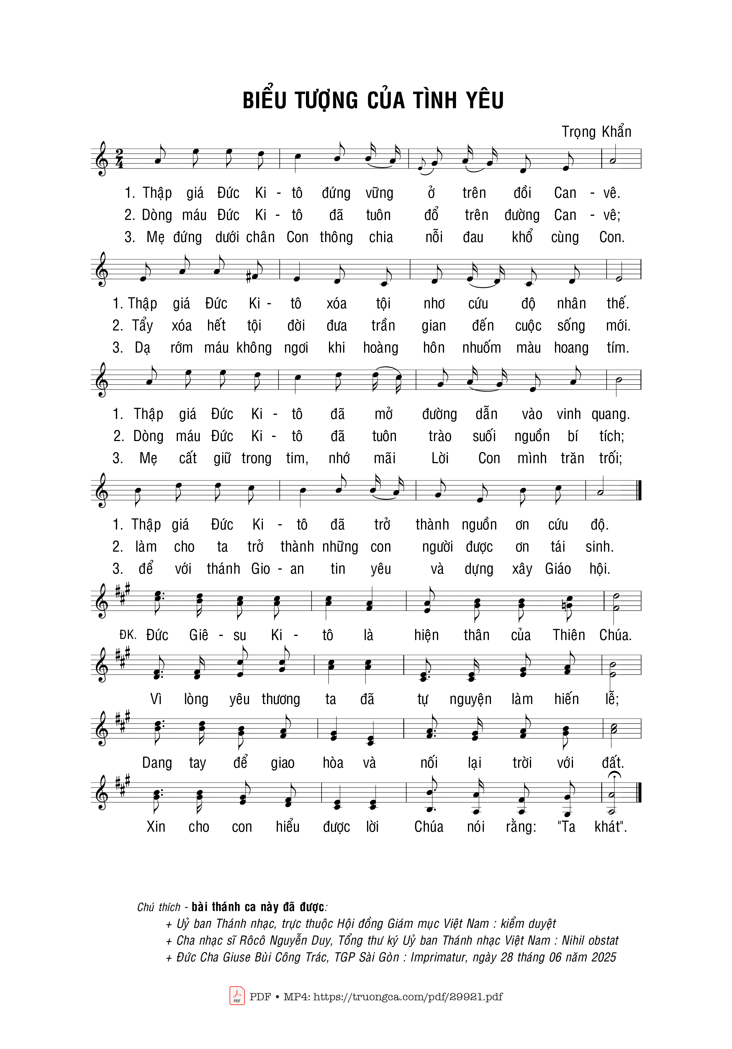 Sheet PDF of Biểu tượng của tình yêu