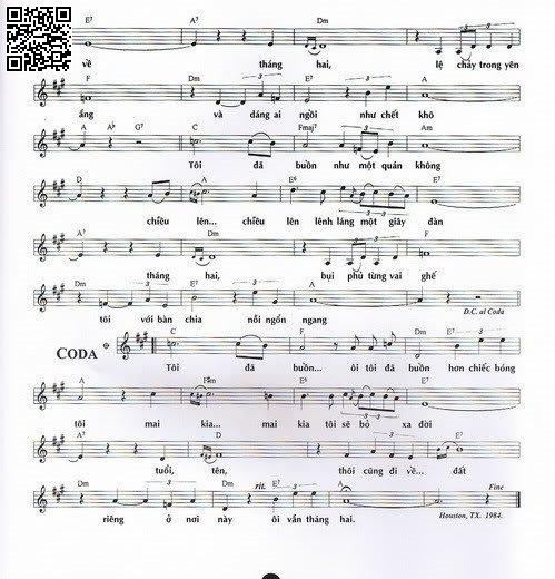 Page 2 of Sheet music PDF Khúc tháng 2 - Trần Duy Đức