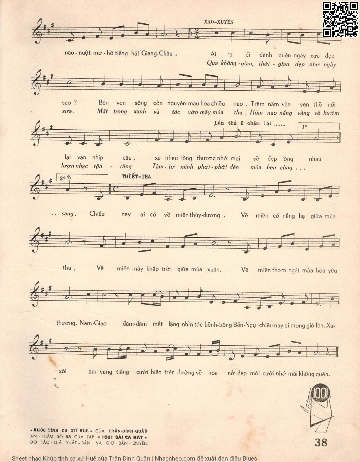Page 3 of Sheet music PDF Khúc tình ca xứ Huế - Trần Đình Quân