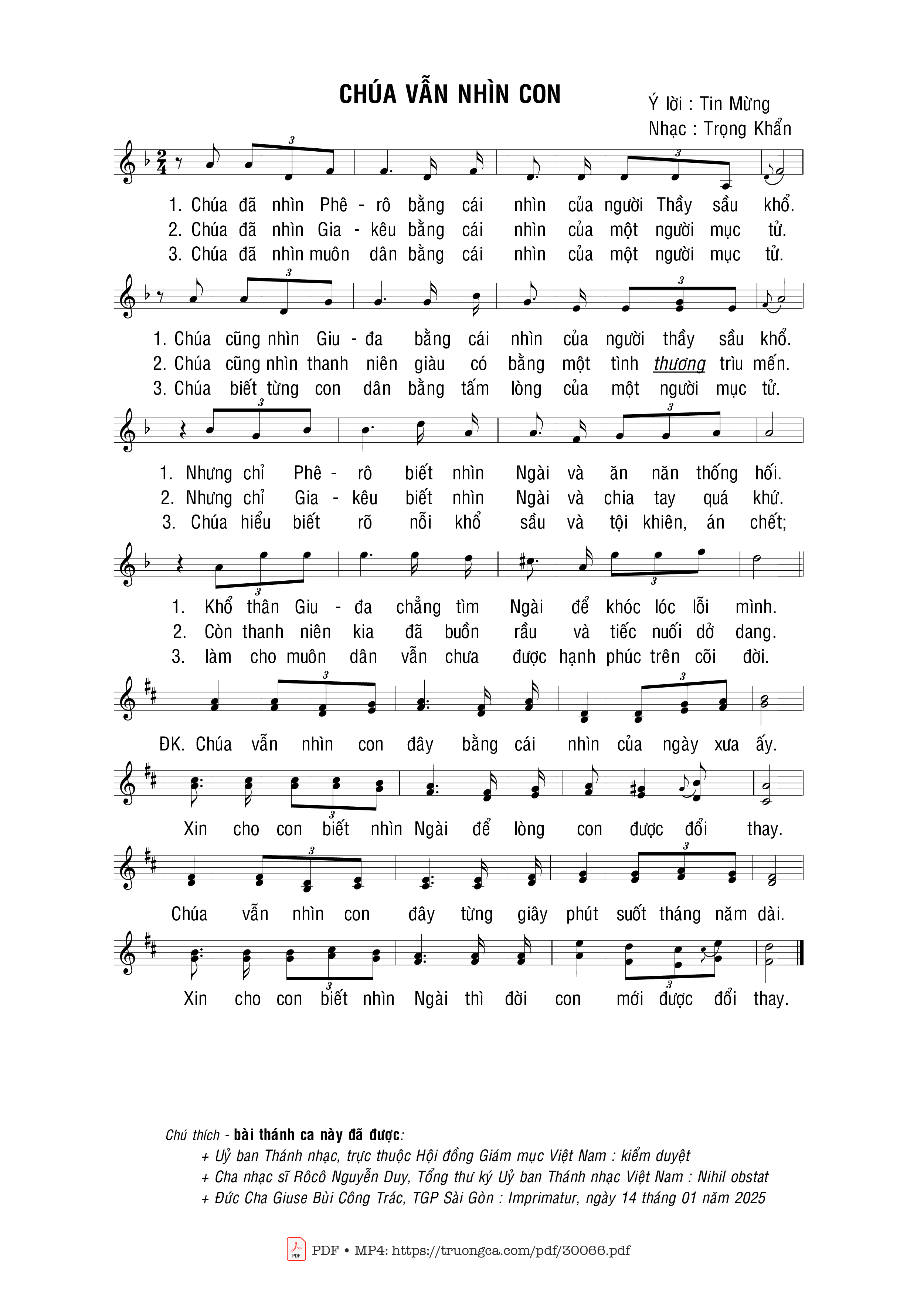 Sheet PDF of Chúa vẫn nhìn con